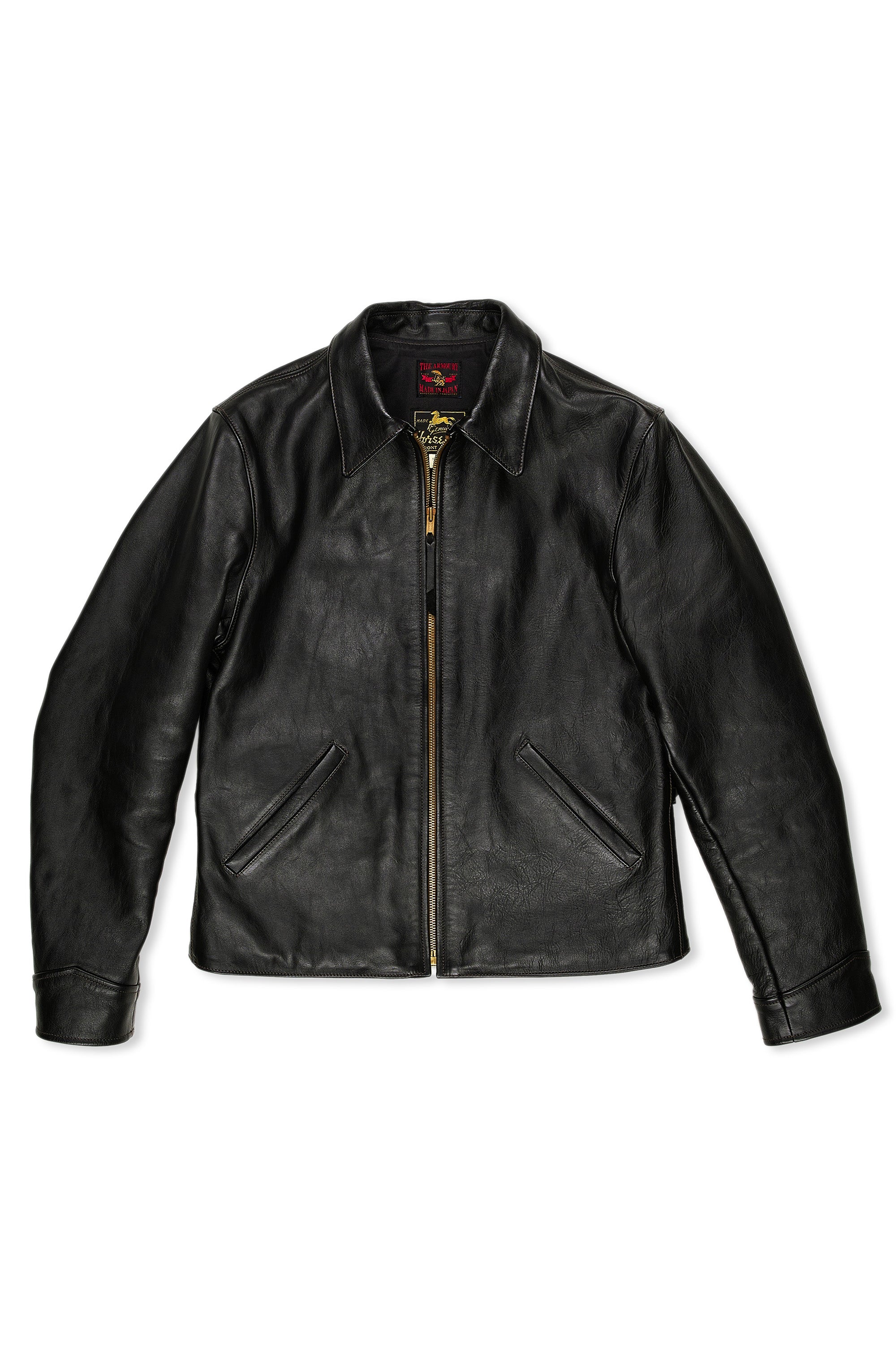The Armoury by The Real McCoy's Black Horsehide Leather Jacket