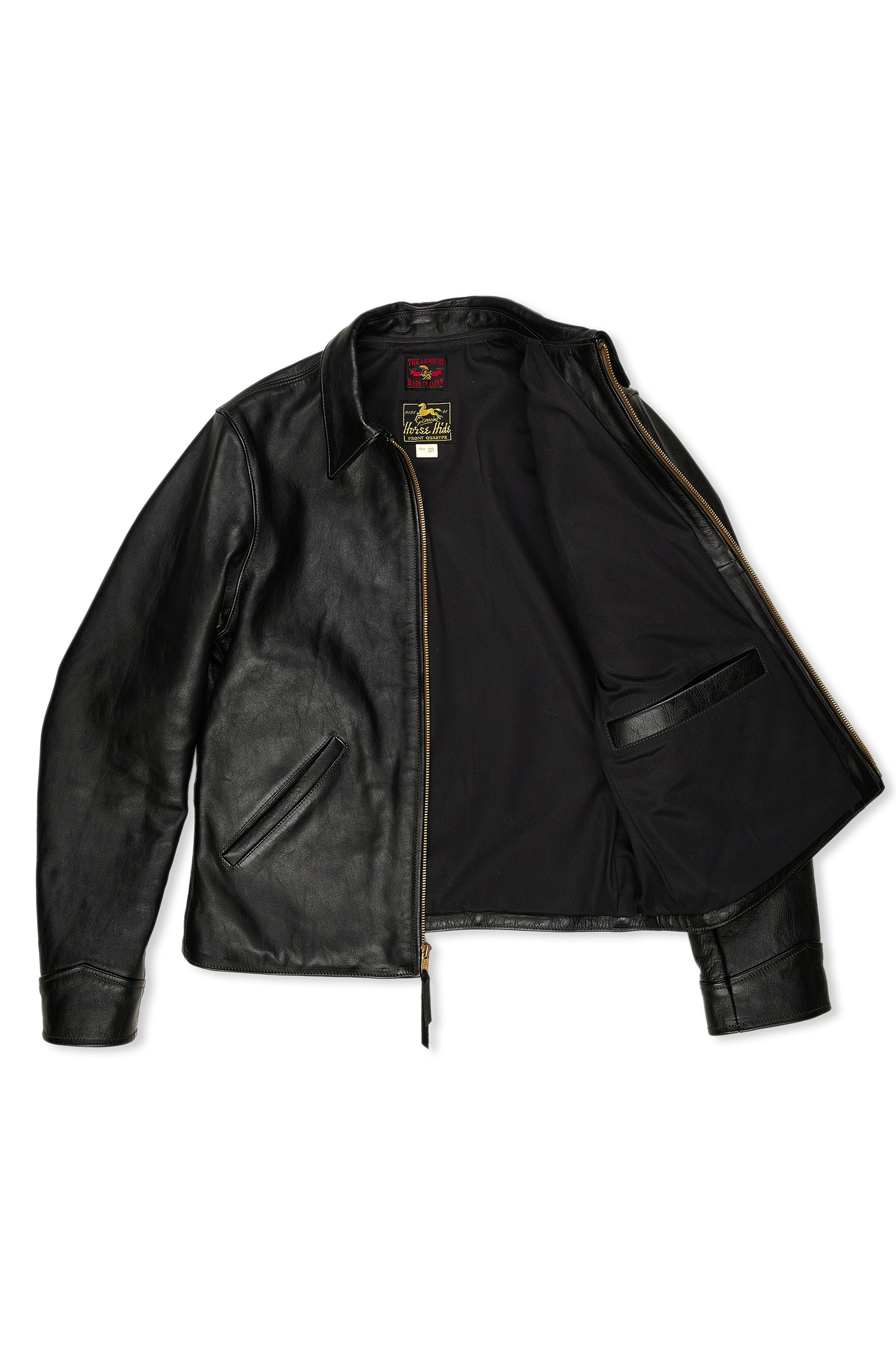 The Armoury by The Real McCoy's Black Horsehide Leather Jacket