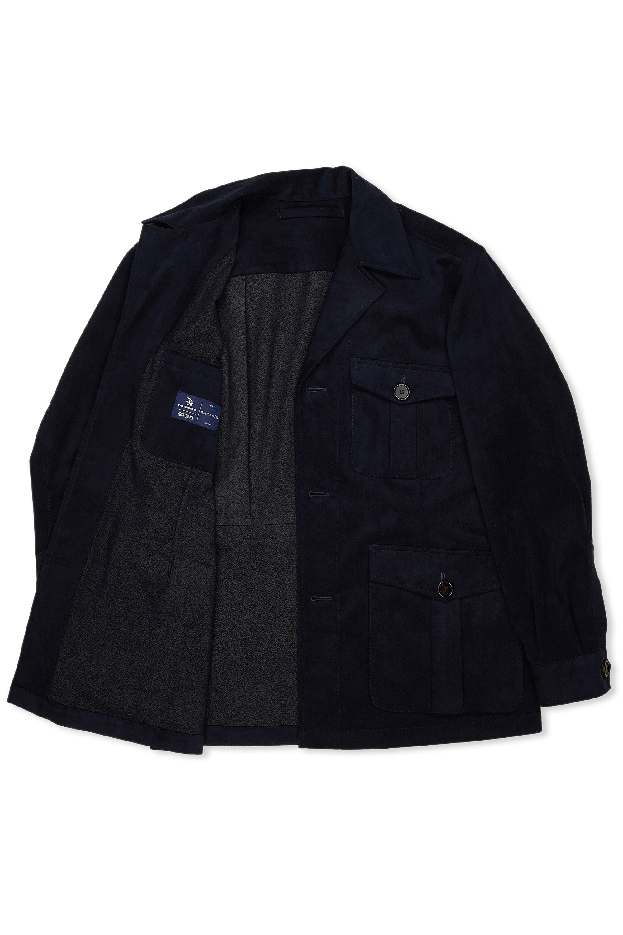 The Armoury Navy Ultrasuede Safari Jacket II
