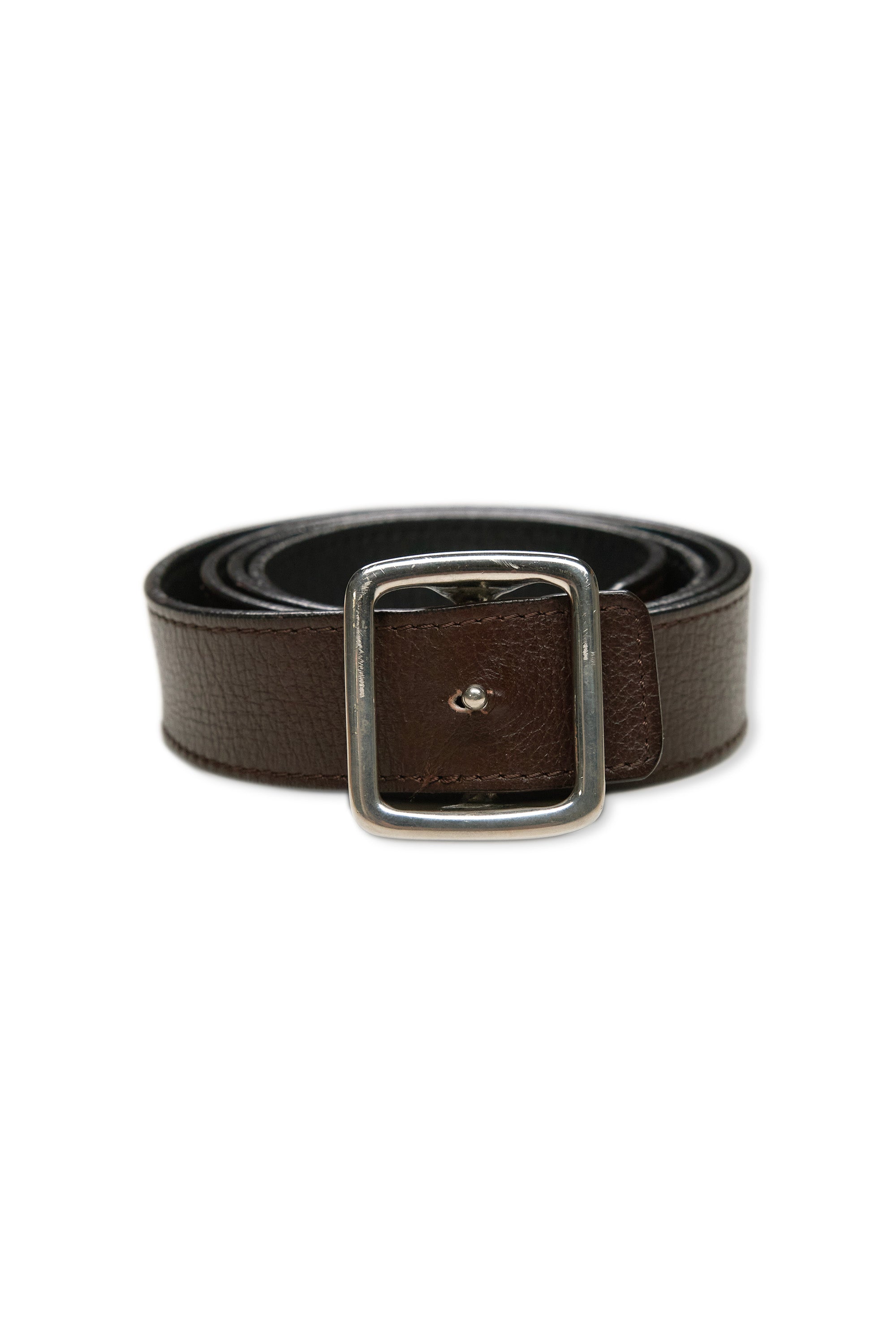 Simonnot Godard Brown Leather Belt