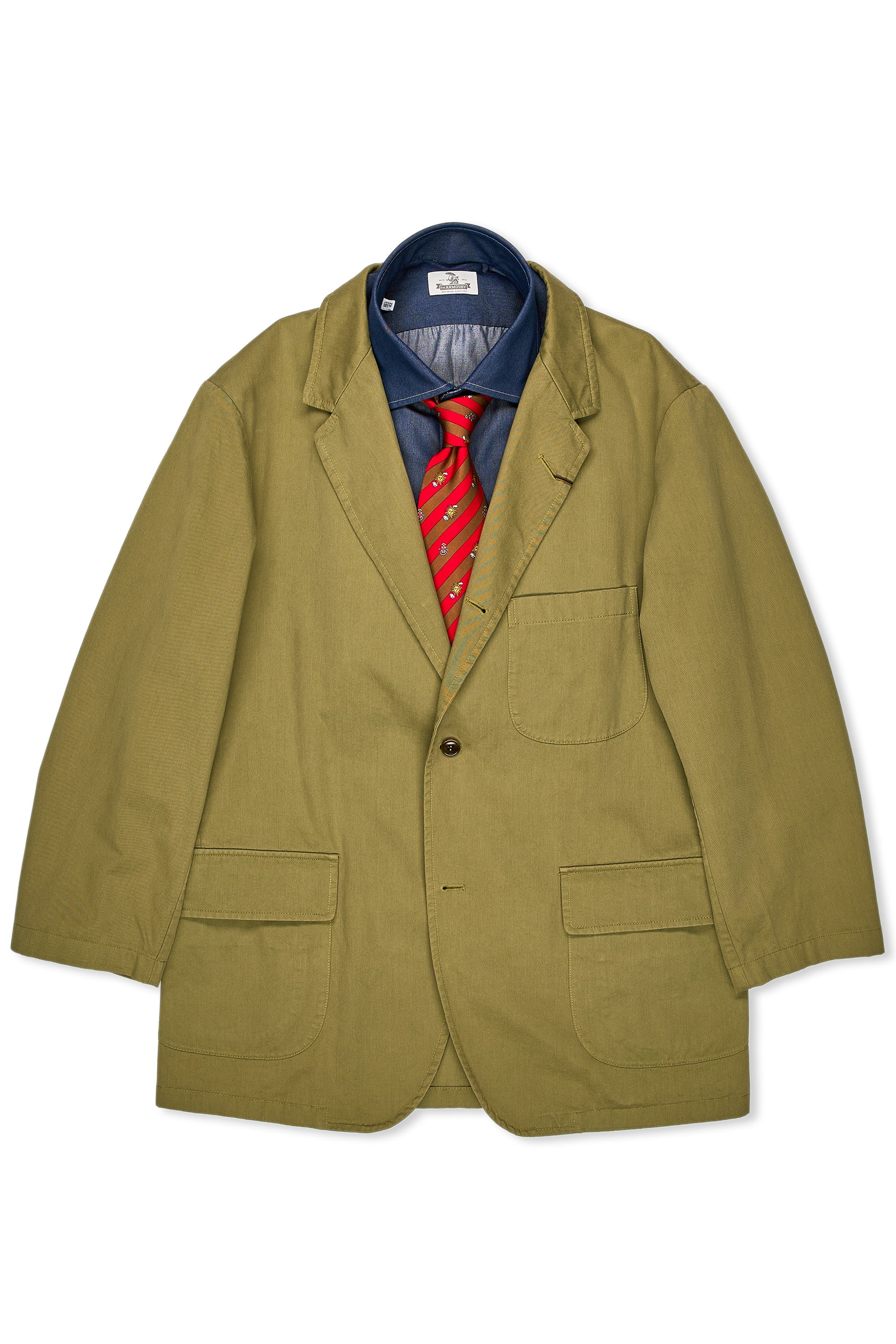 Orbium Olive Cotton Twill Blazer