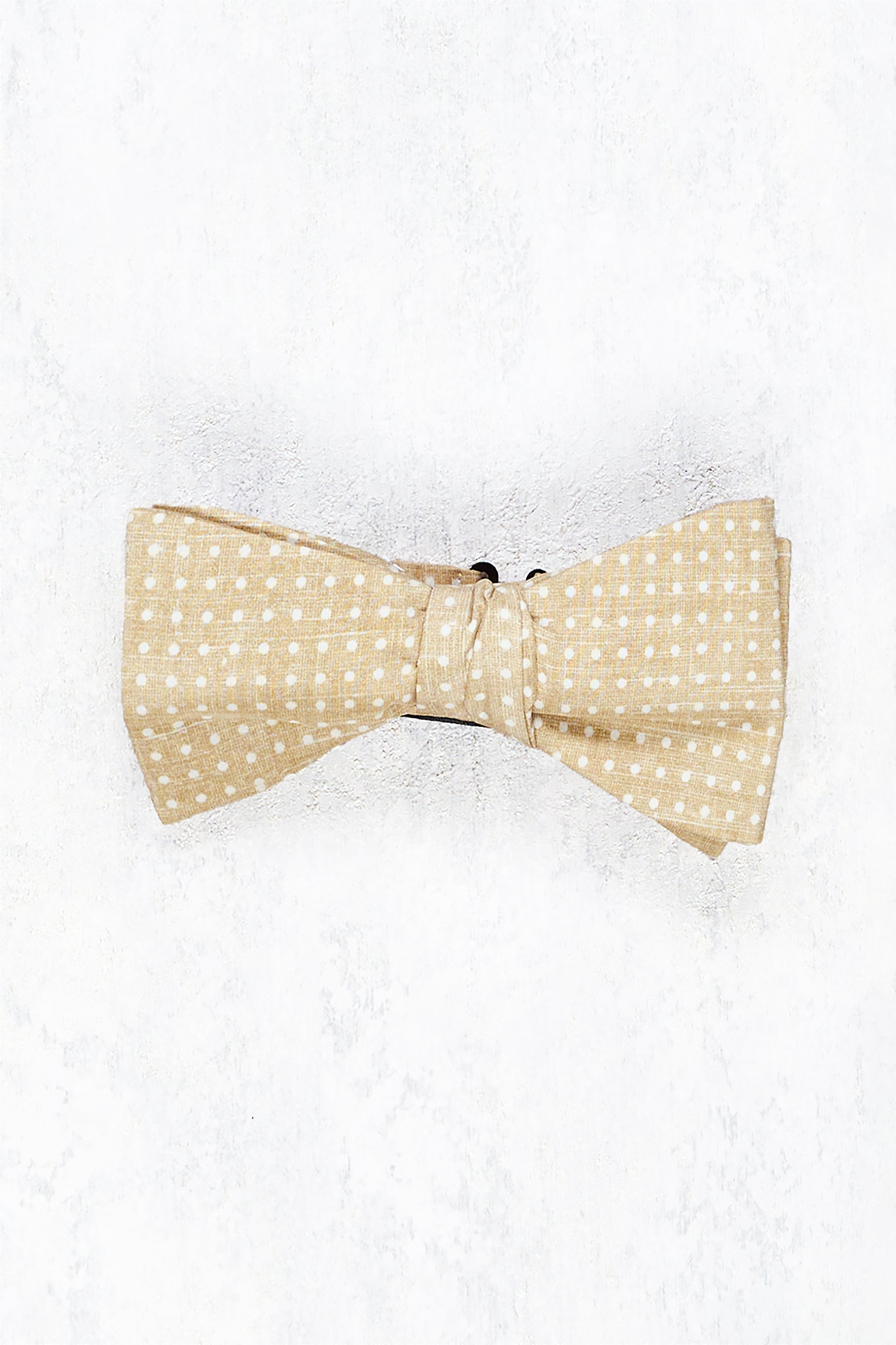 Anderson & Sheppard Sand Spotted Silk Bow Tie *sample*