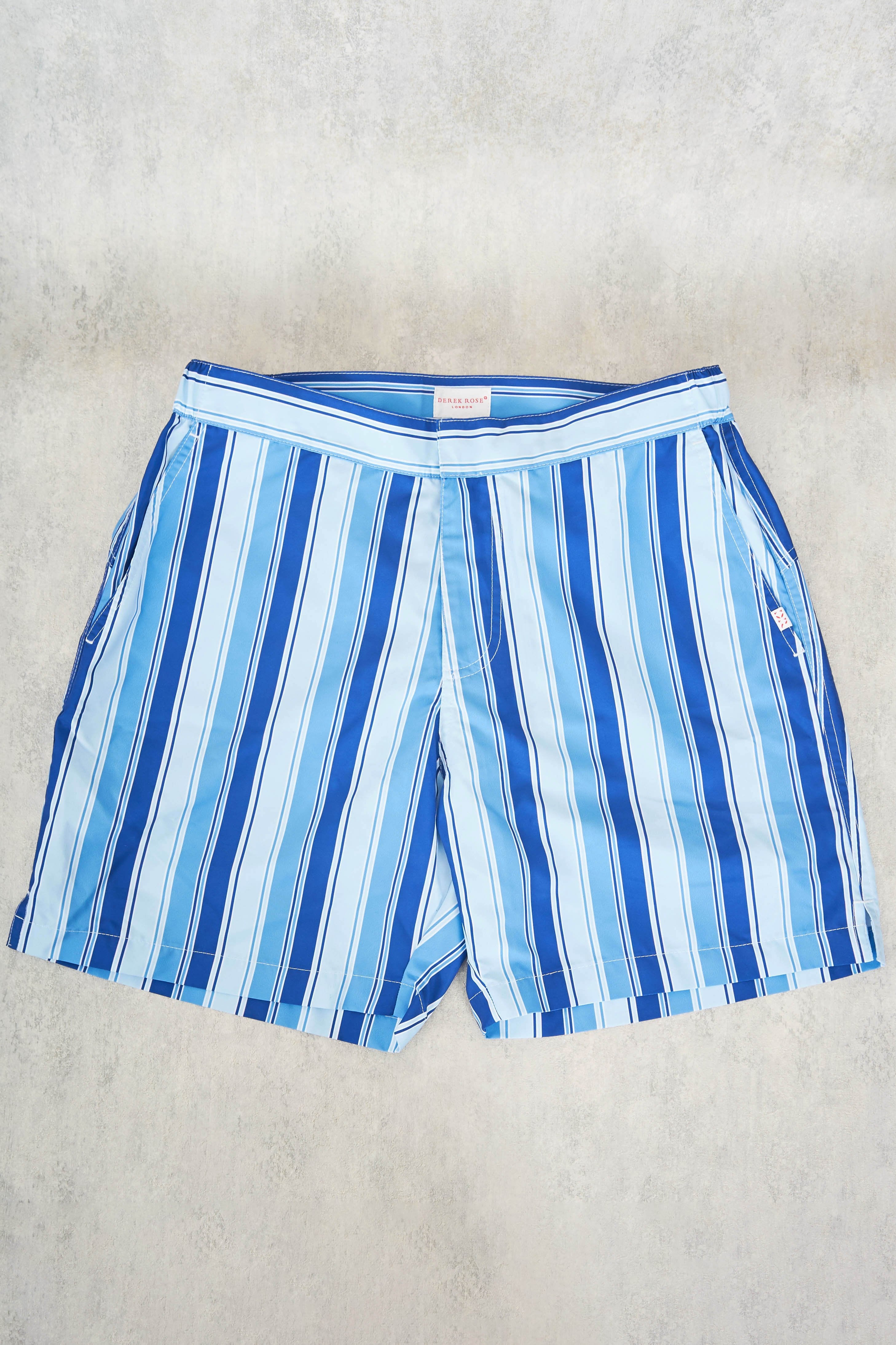 Derek Rose Blue Shades Striped Swim Shorts