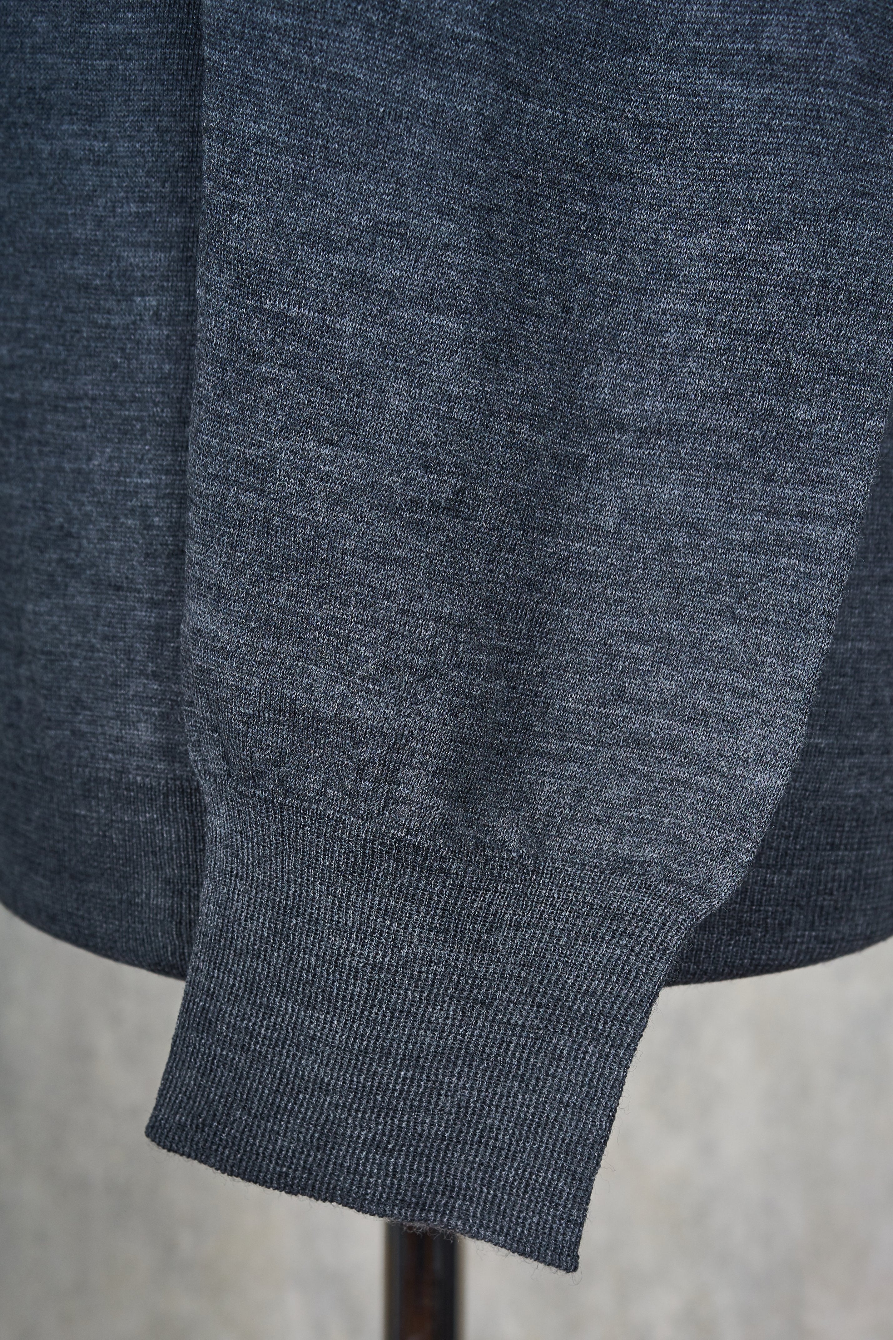 Ascot Chang Grey Extra-Fine Merino Wool Turtleneck Sweater