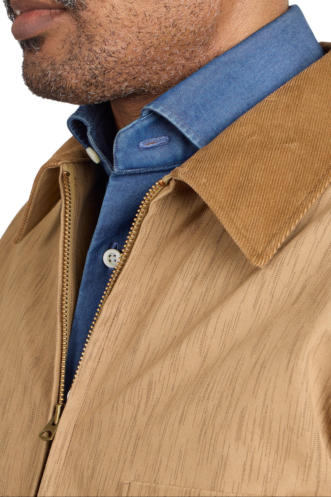 Cohérence Birks-FLB Beige Cotton Kasuri Rain Camo Jacket