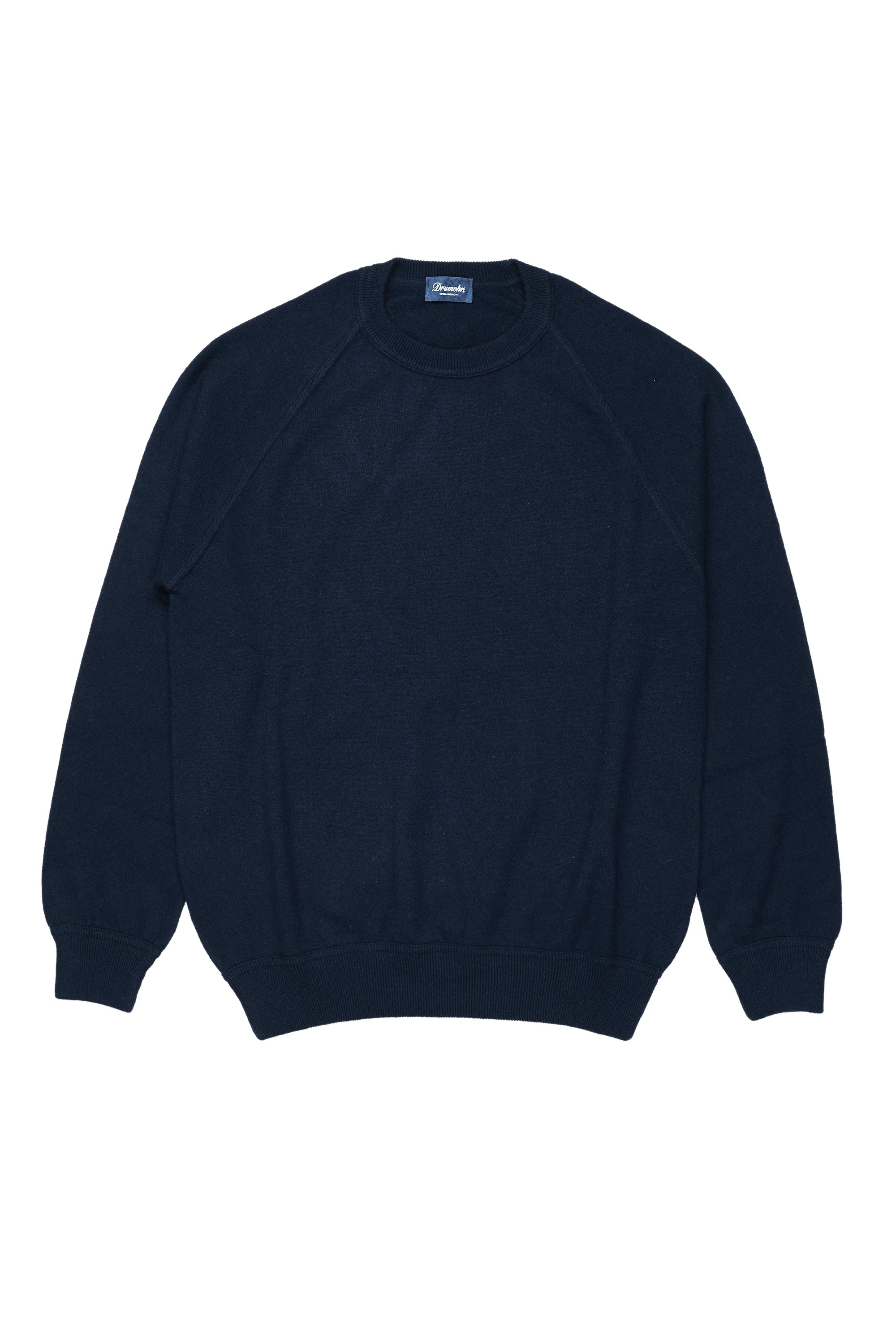 Drumohr Blue LS Cashmere Crewneck Sweater