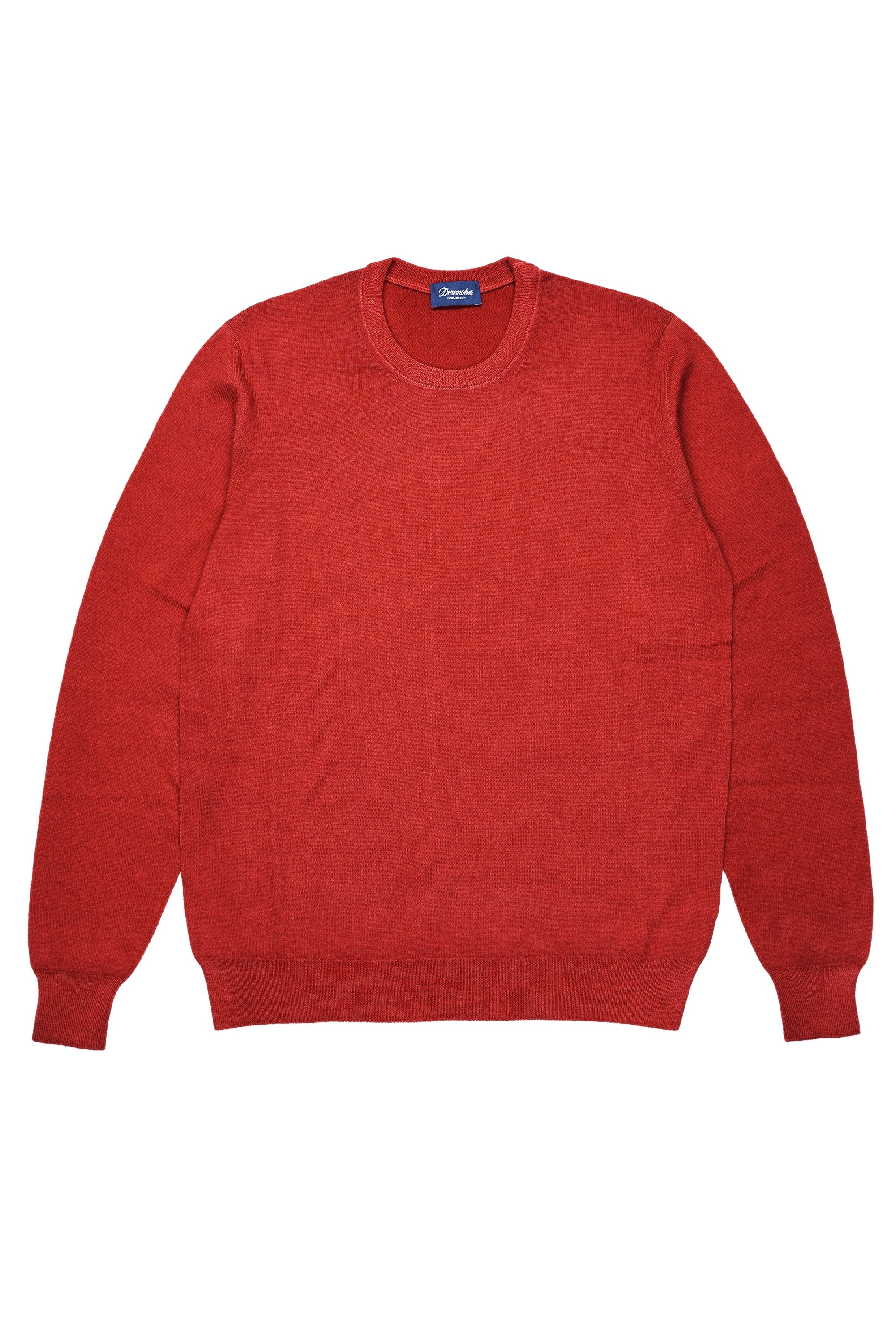 Drumohr Rosso Merino Wool Crewneck Sweater