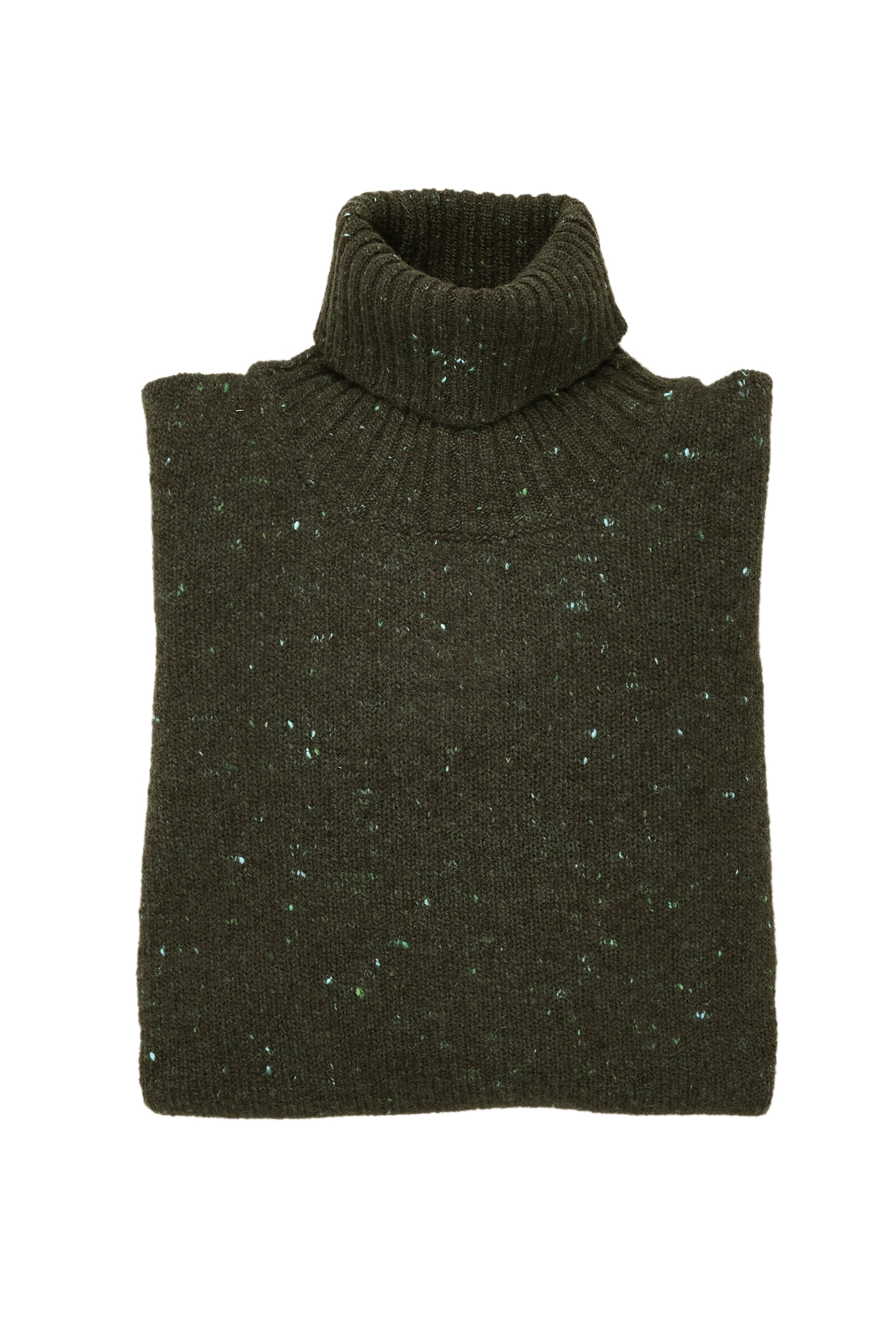Drumohr Verde LS Donegal Turtleneck Wool/Cashmere Sweater