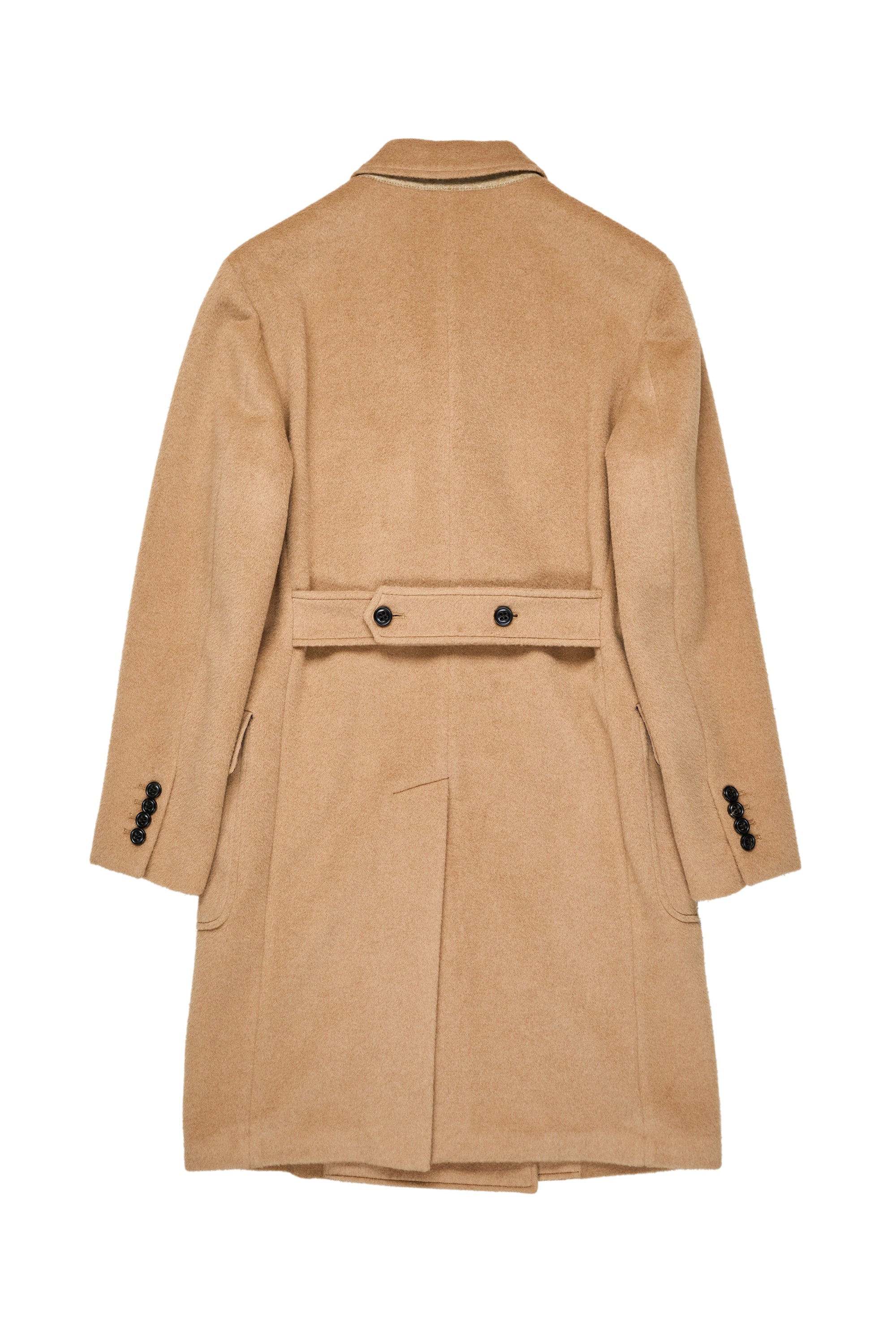 Drumohr Sabbia Double Breasted Camel Overcoat