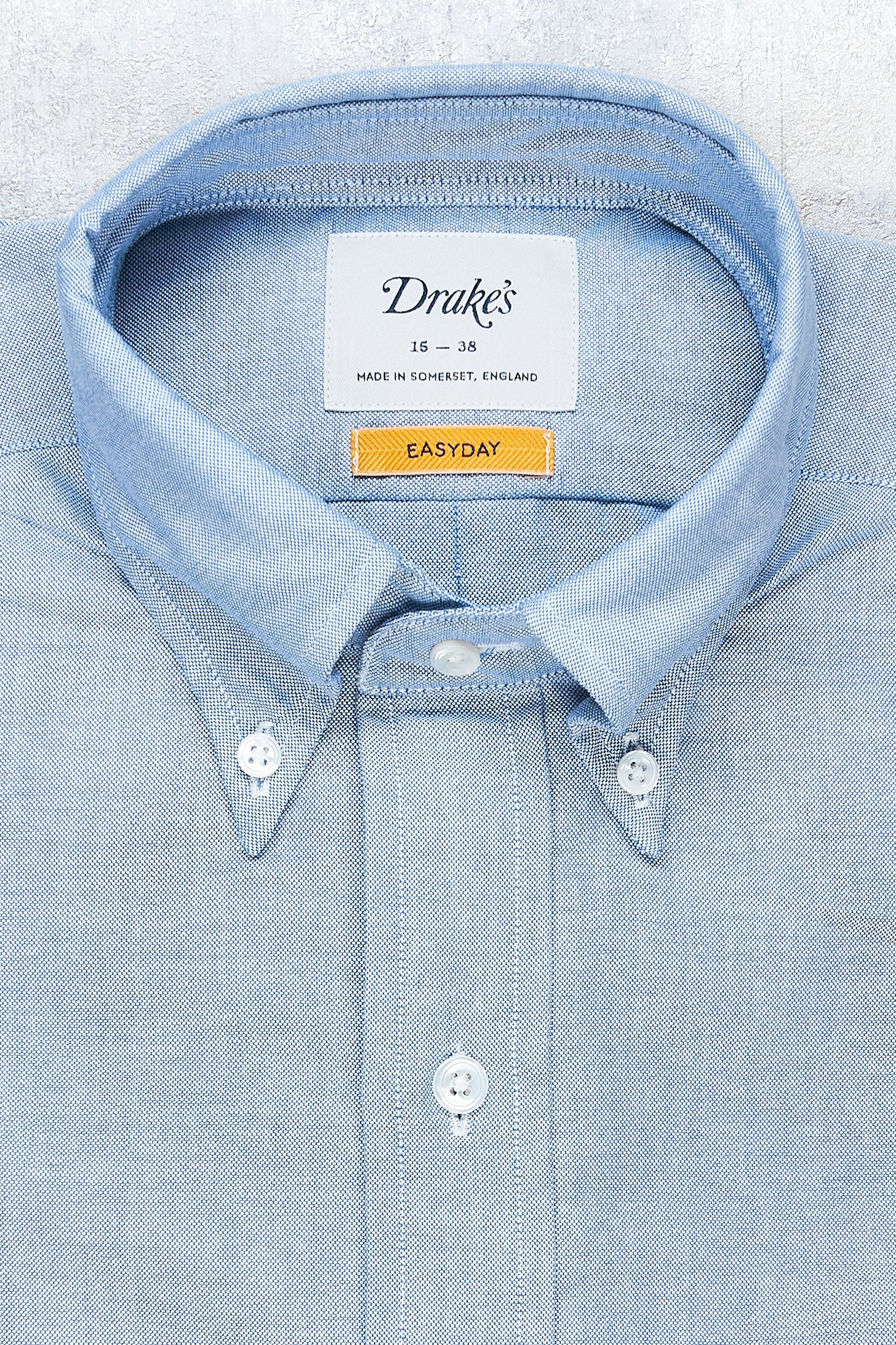Drake's Easyday Blue Button-down Chambray Shirt