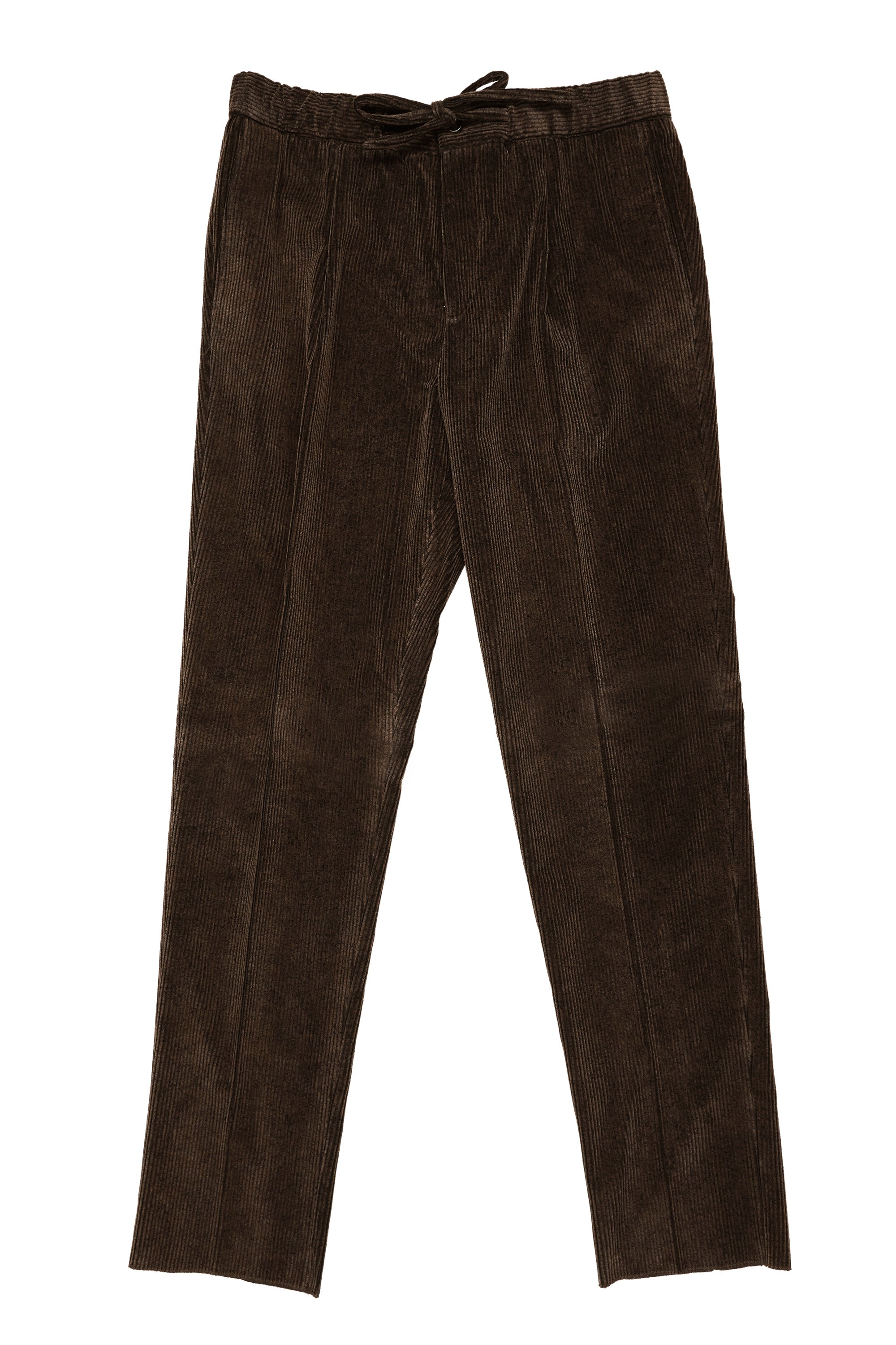 Drumohr Brown Cotton Corduroy Drawstring Trousers