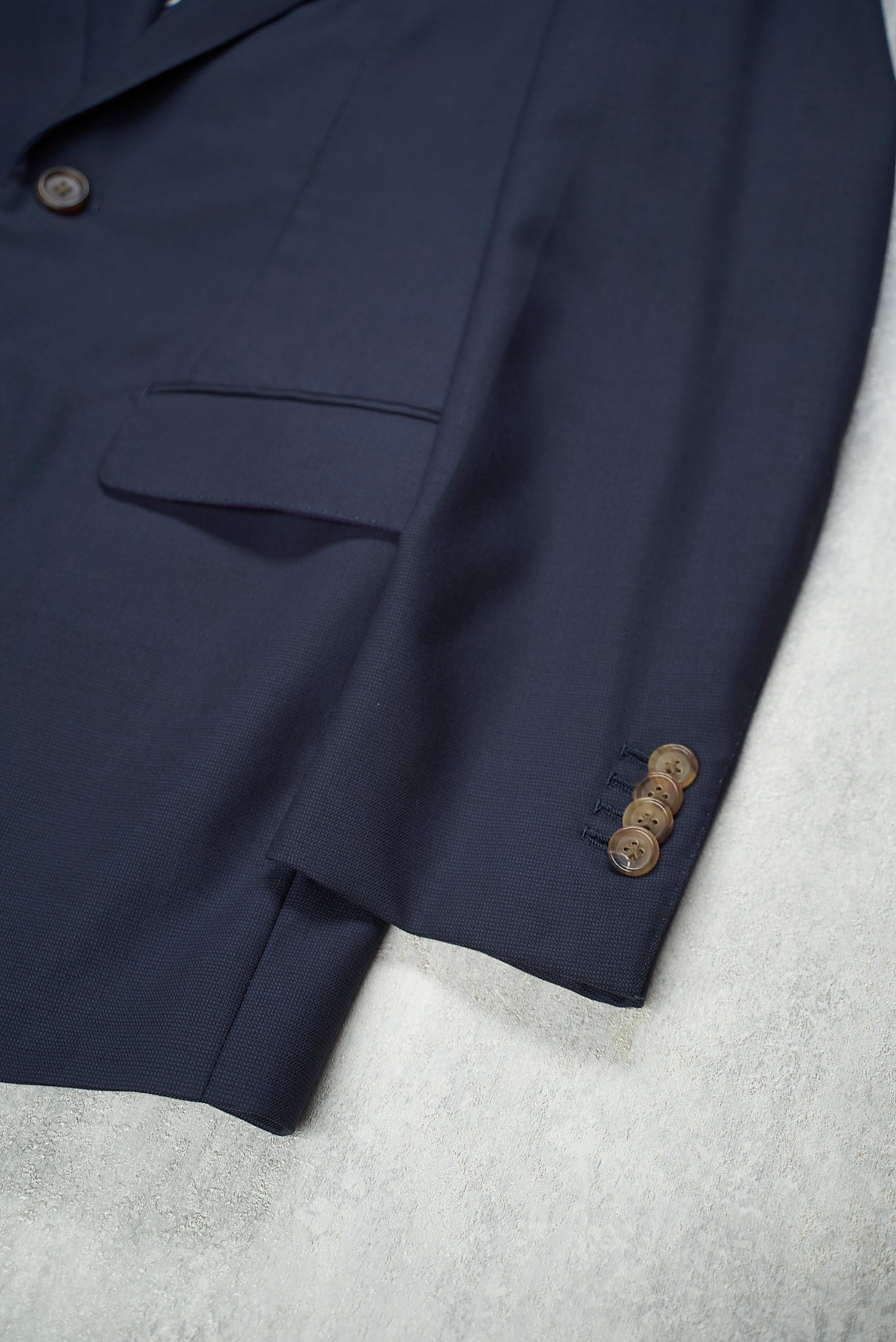 Patrick Johnson Navy Wool Suit With Extra Trousers