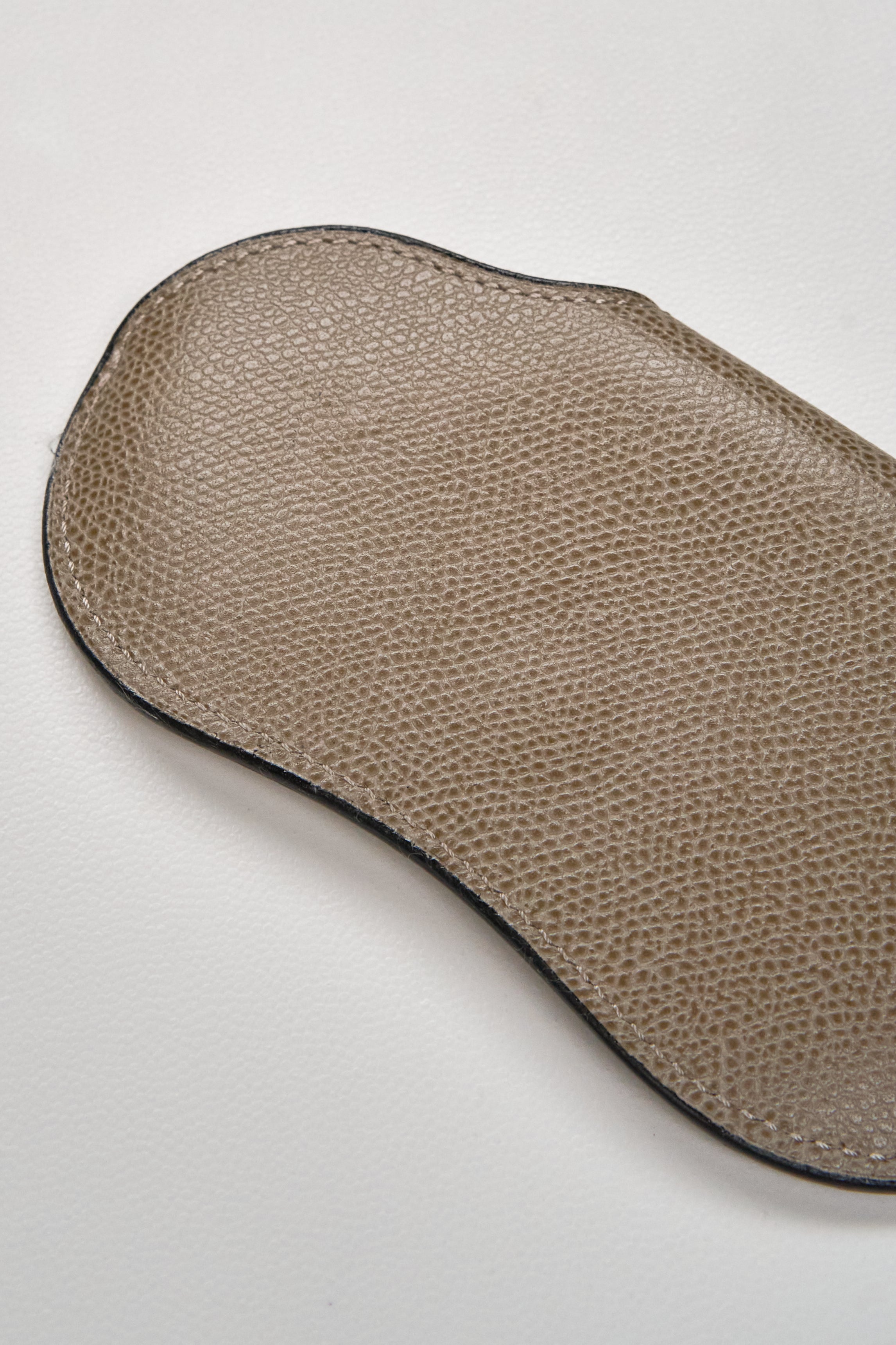 Valextra Taupe Grained Calf Leather Eye Glass Case