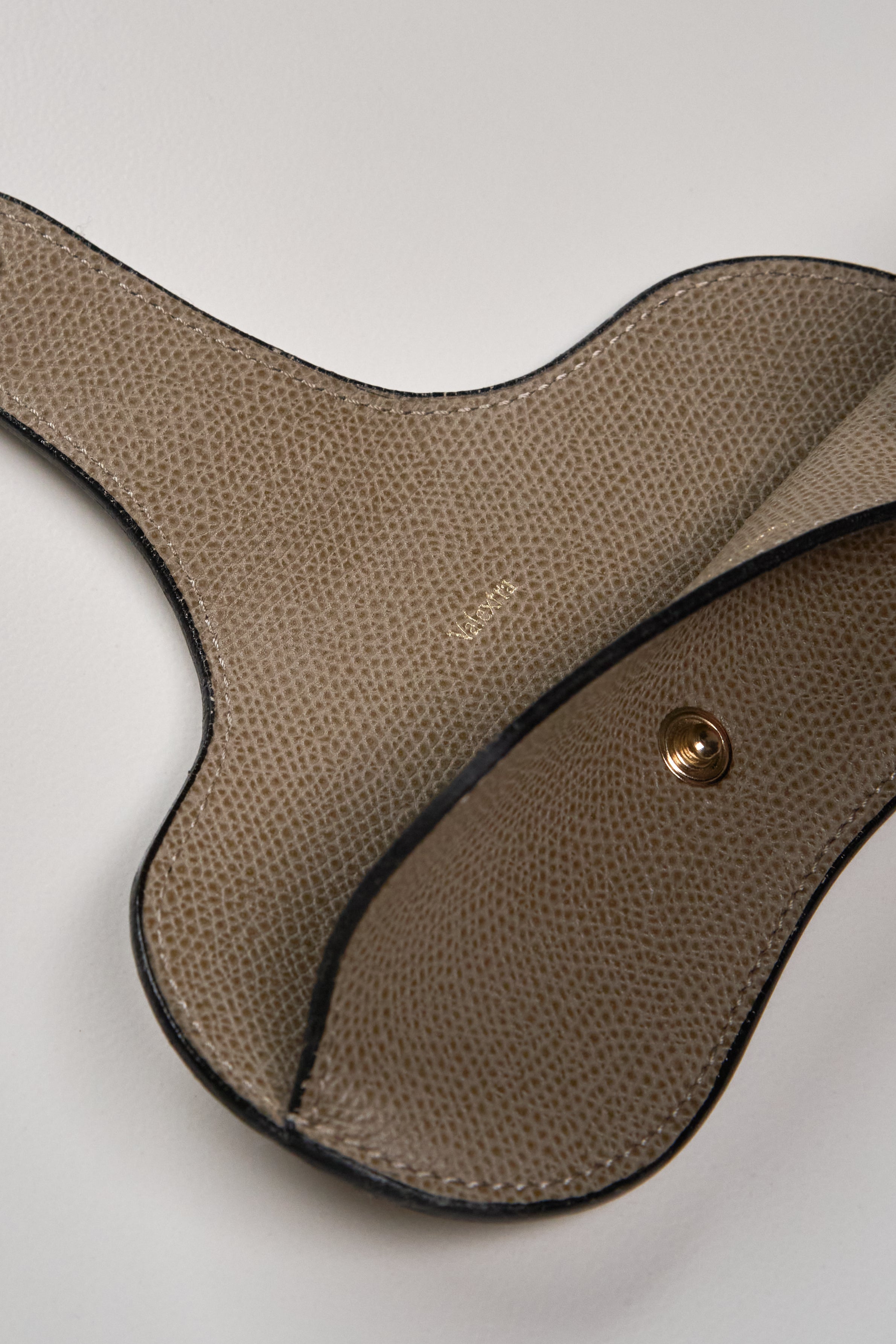 Valextra Taupe Grained Calf Leather Eye Glass Case