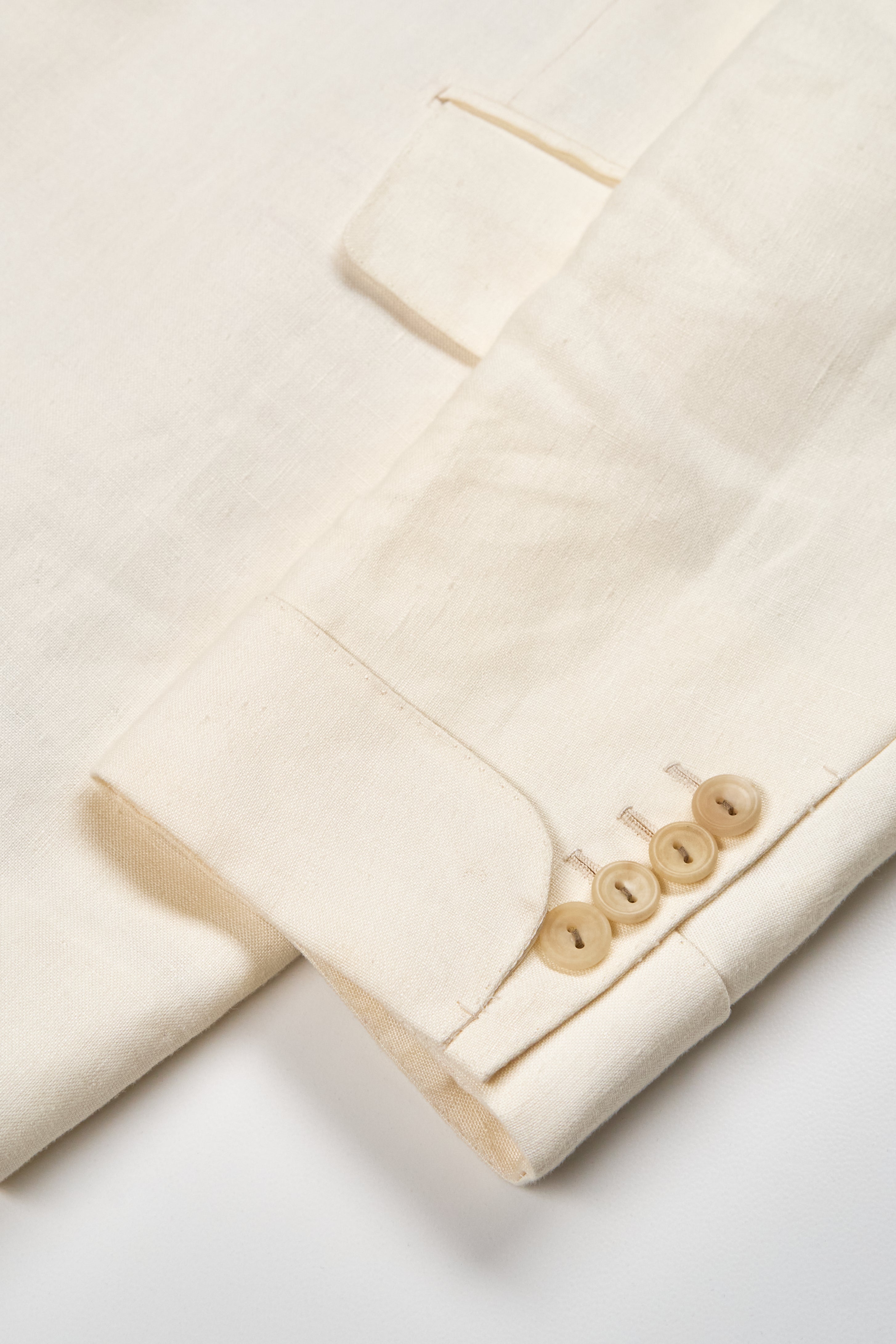 Fumiya Hirano Cream Linen Suit Bespoke