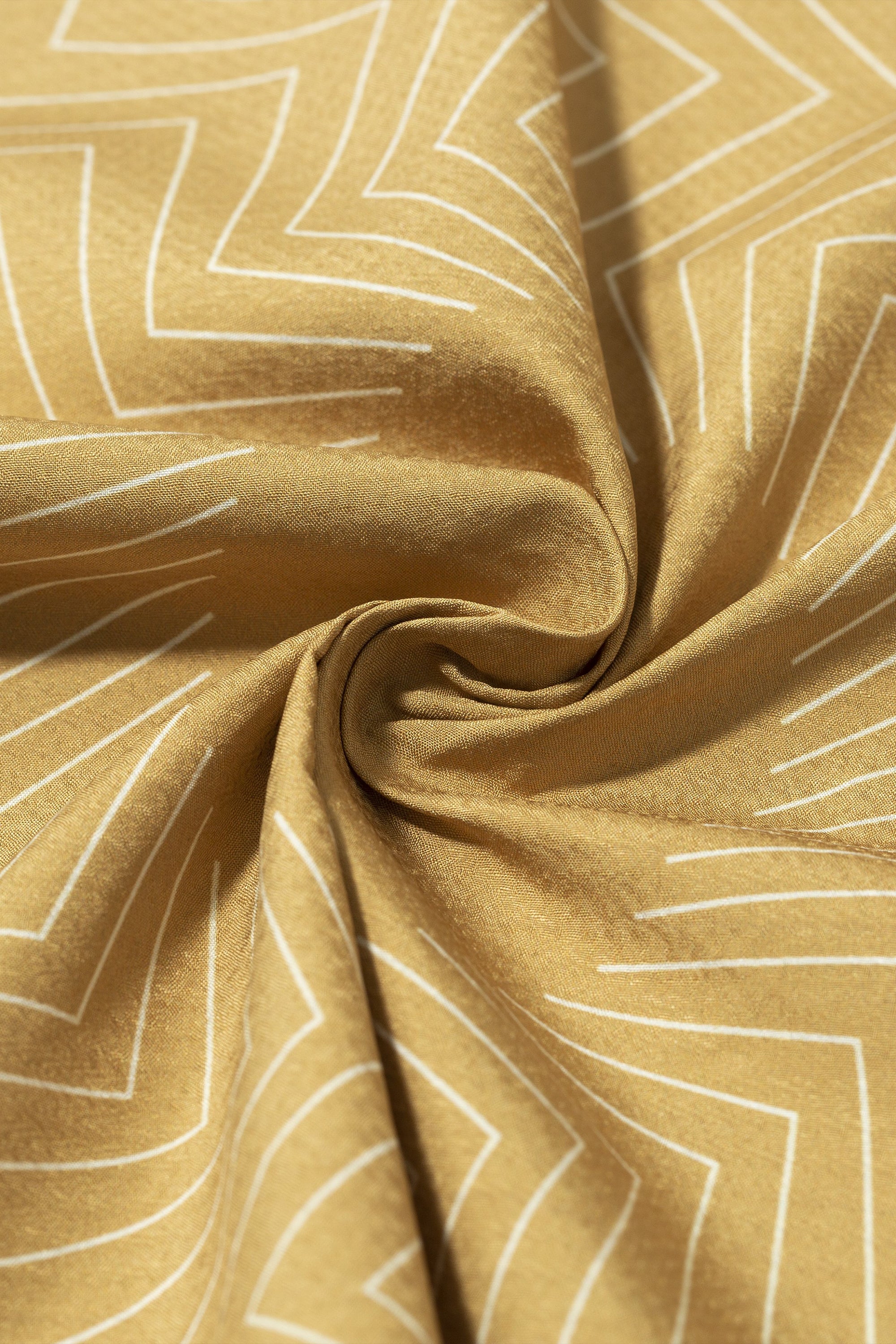 The Armoury Lens Cloth Gold with White Zig Zag Pocket Square