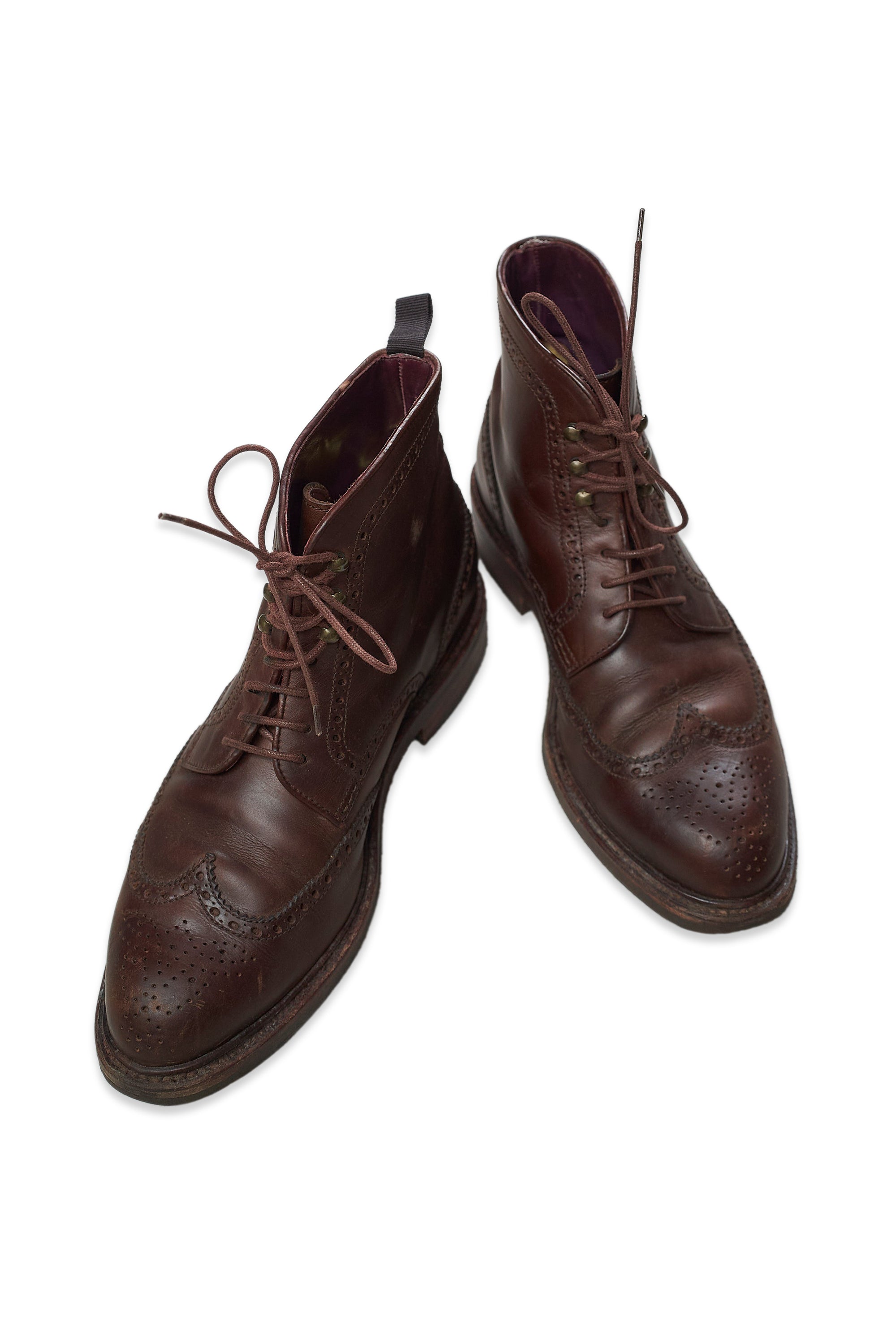 Carmina 80277 Dark Brown Chromexcel Wingtip Speedhooks Boots