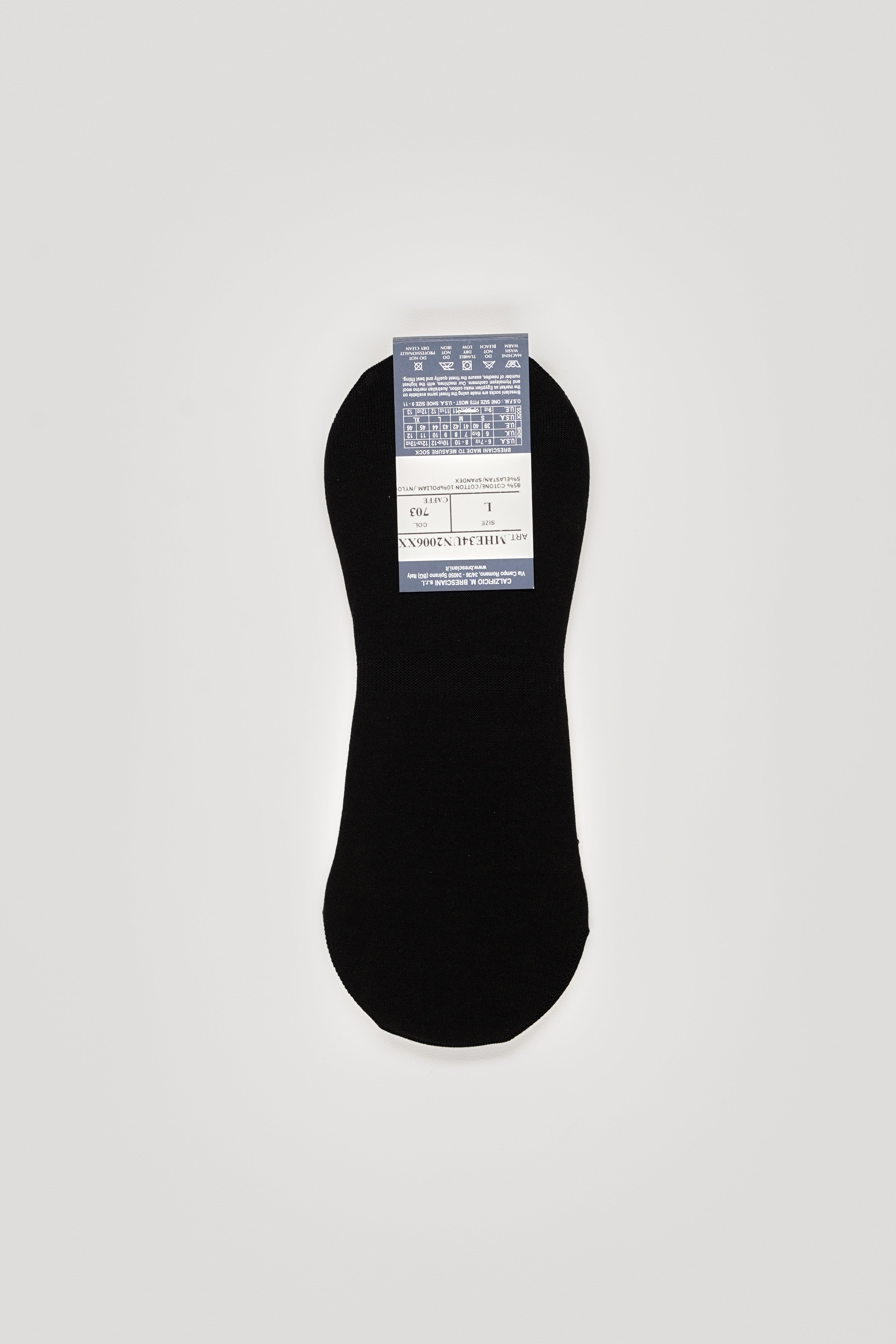 Bresciani MHE34UN2006XX Socks in Solid Colour Cotton Ankle Length - 703-Cafe