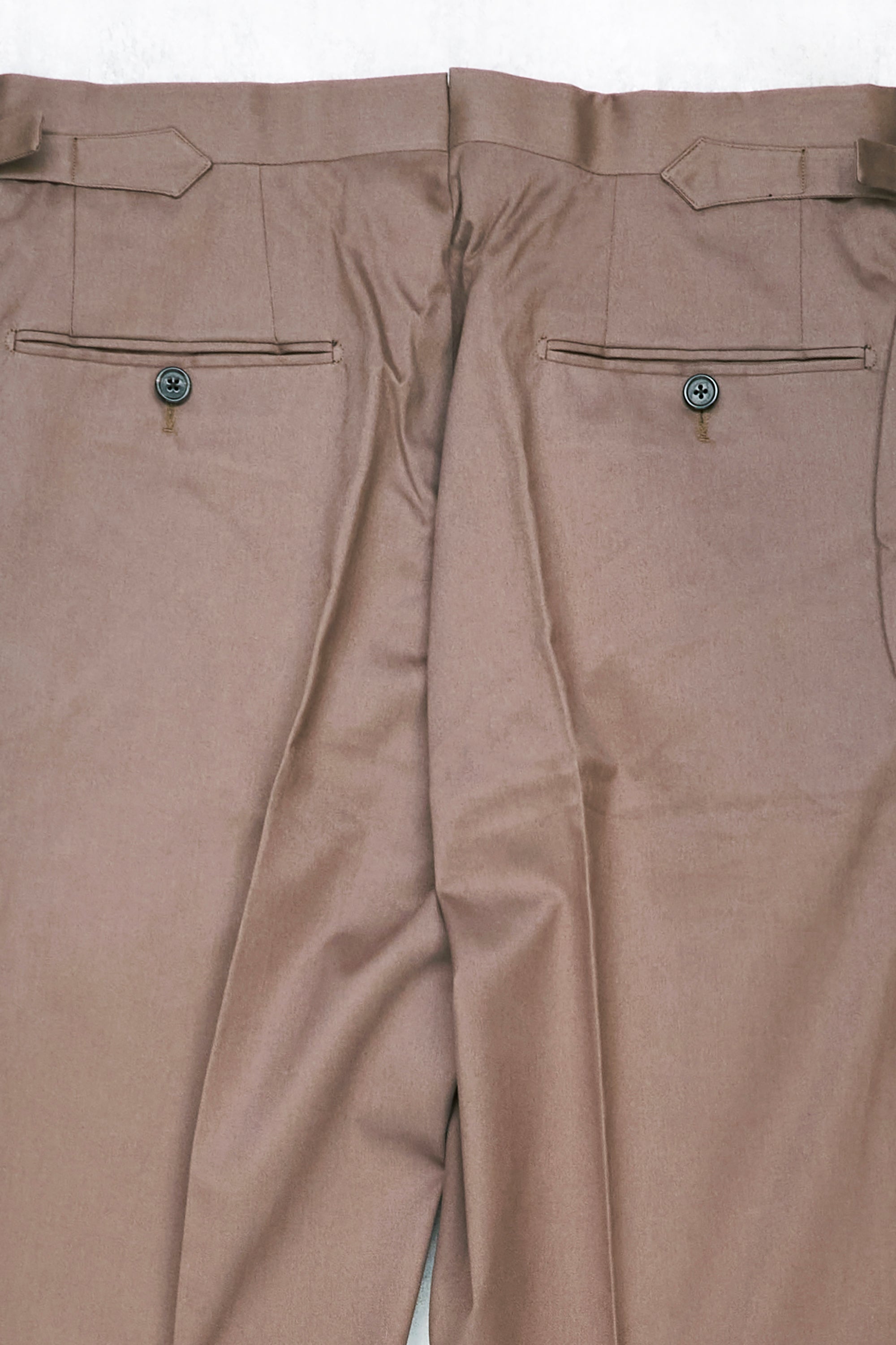 P. Johnson Chocolate Cotton Gabardine Trousers