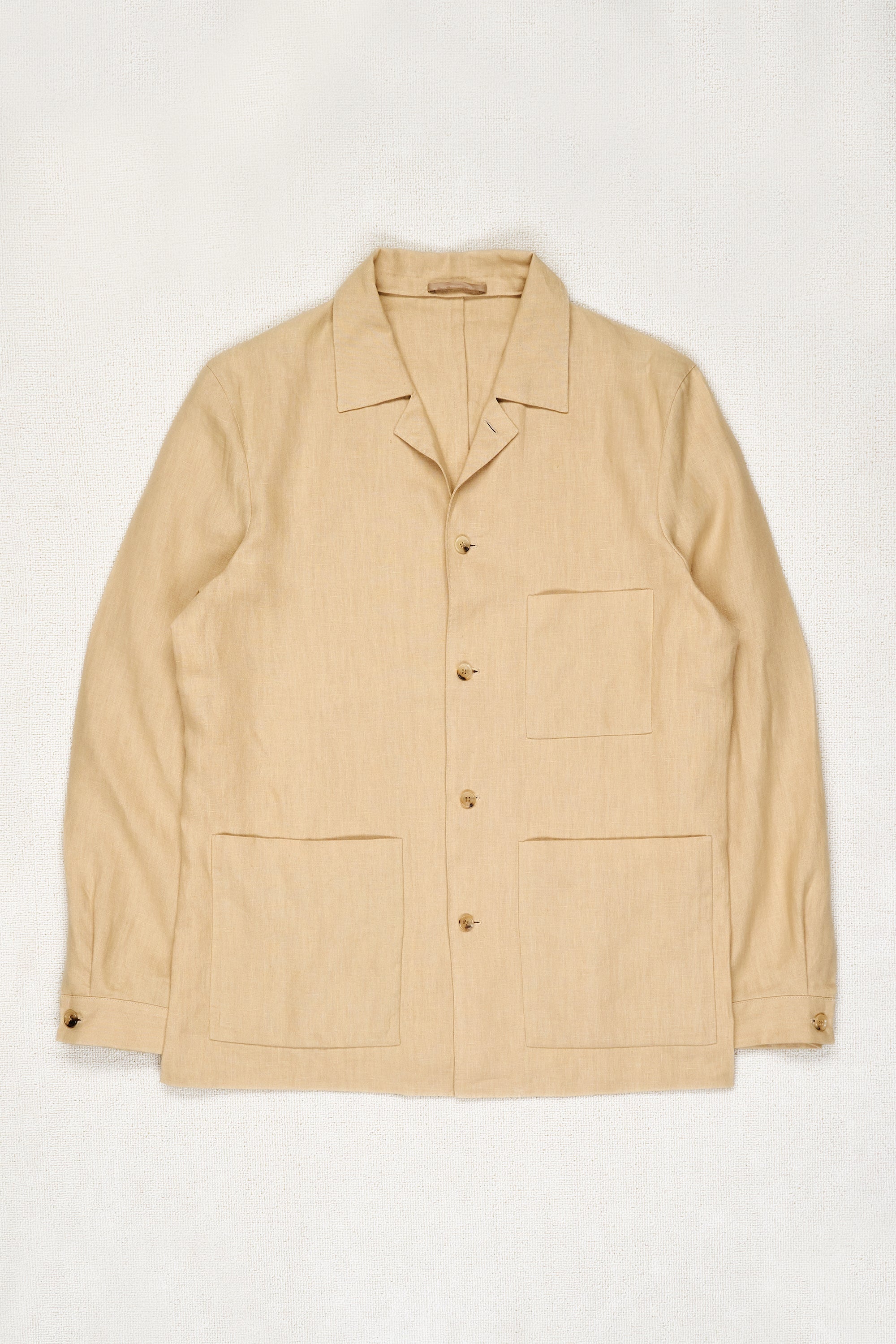 P. Johnson Caramel Linen Shirt Jacket