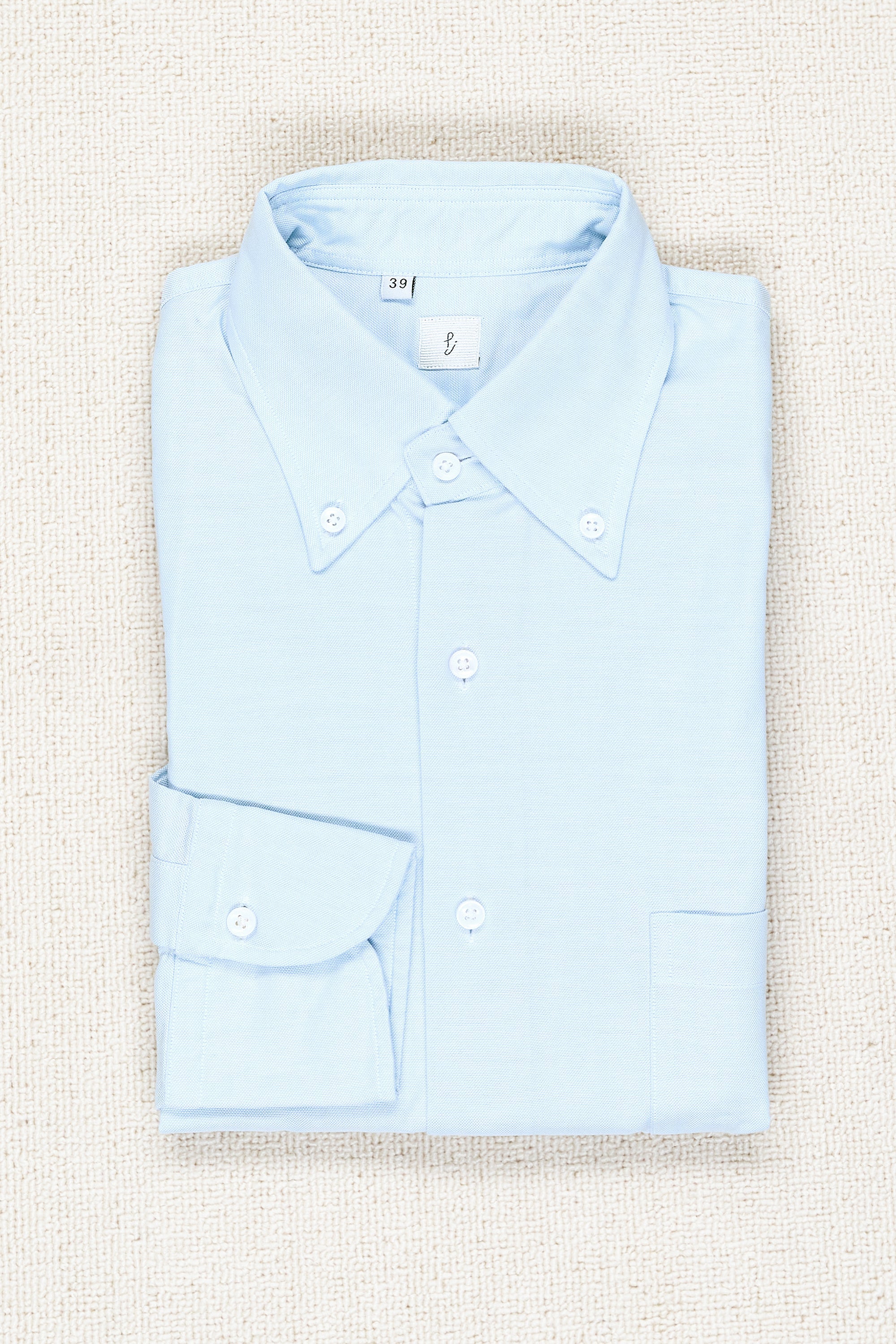 P. Johnson Blue Cotton Button Down Shirt