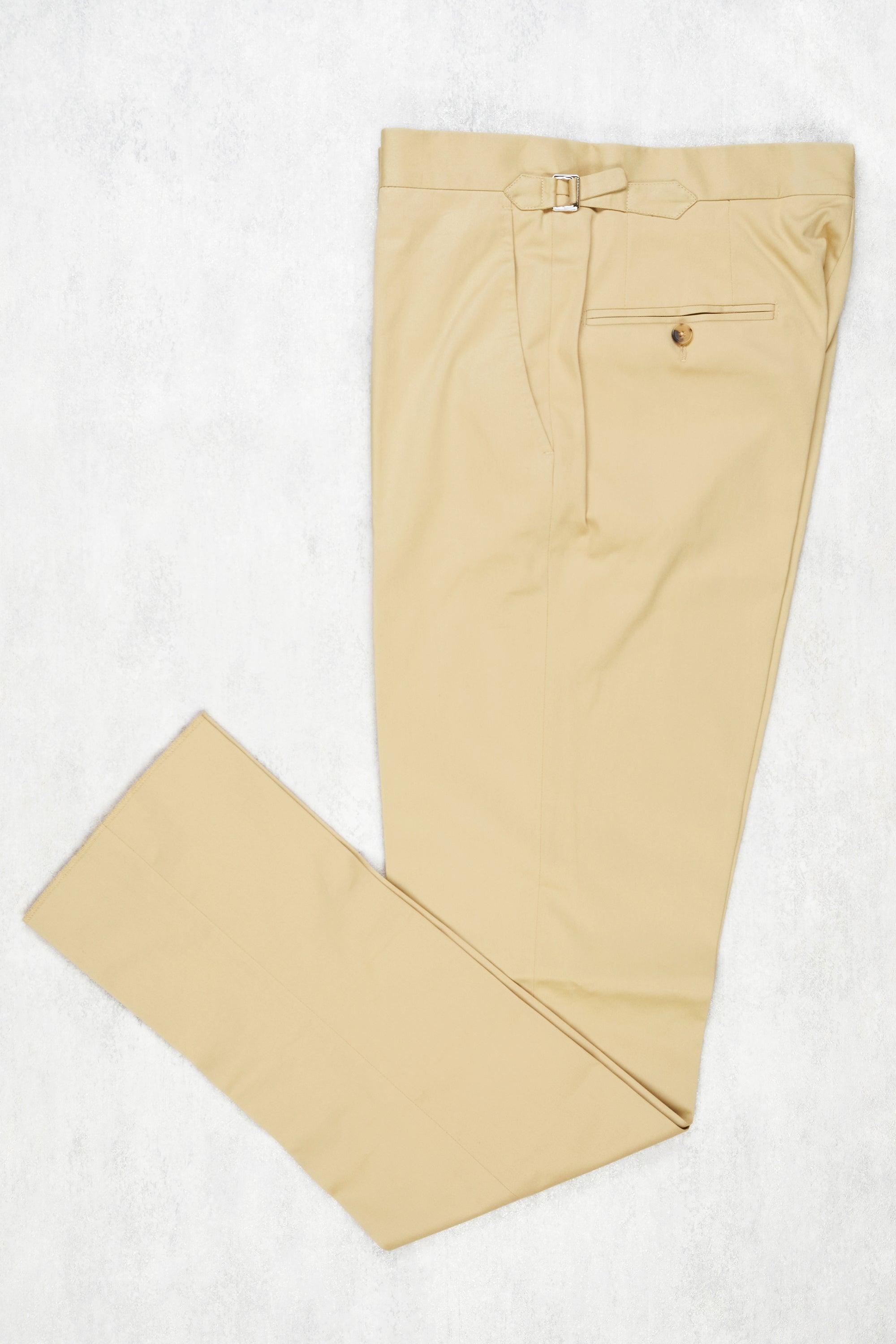 P. Johnson Beige Cotton Gabardine Trousers