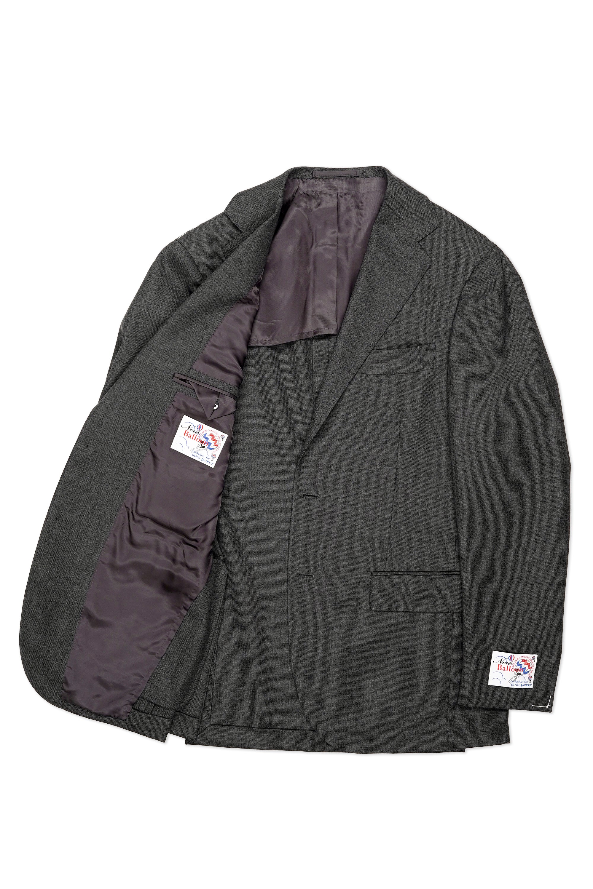 Ring Jacket 288A Mid-Grey 4-Ply Wool Suit