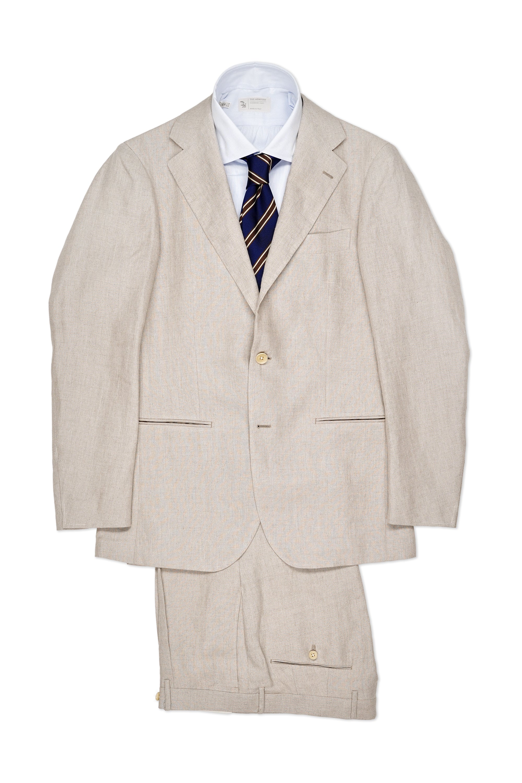 Ring Jacket 269E Oatmeal Linen Suit