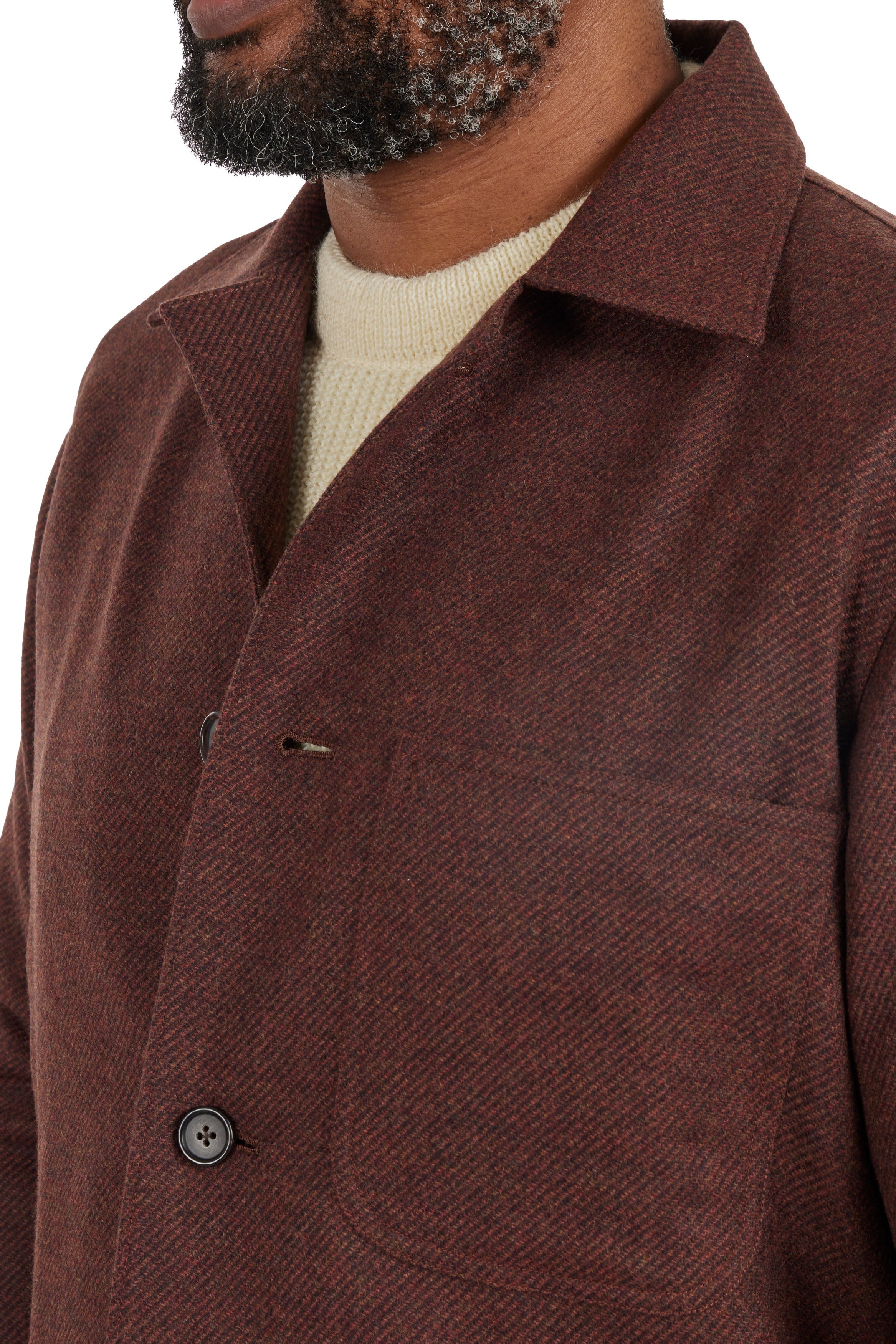 The Armoury 11-A014N Rust Brown Wool Task Jacket