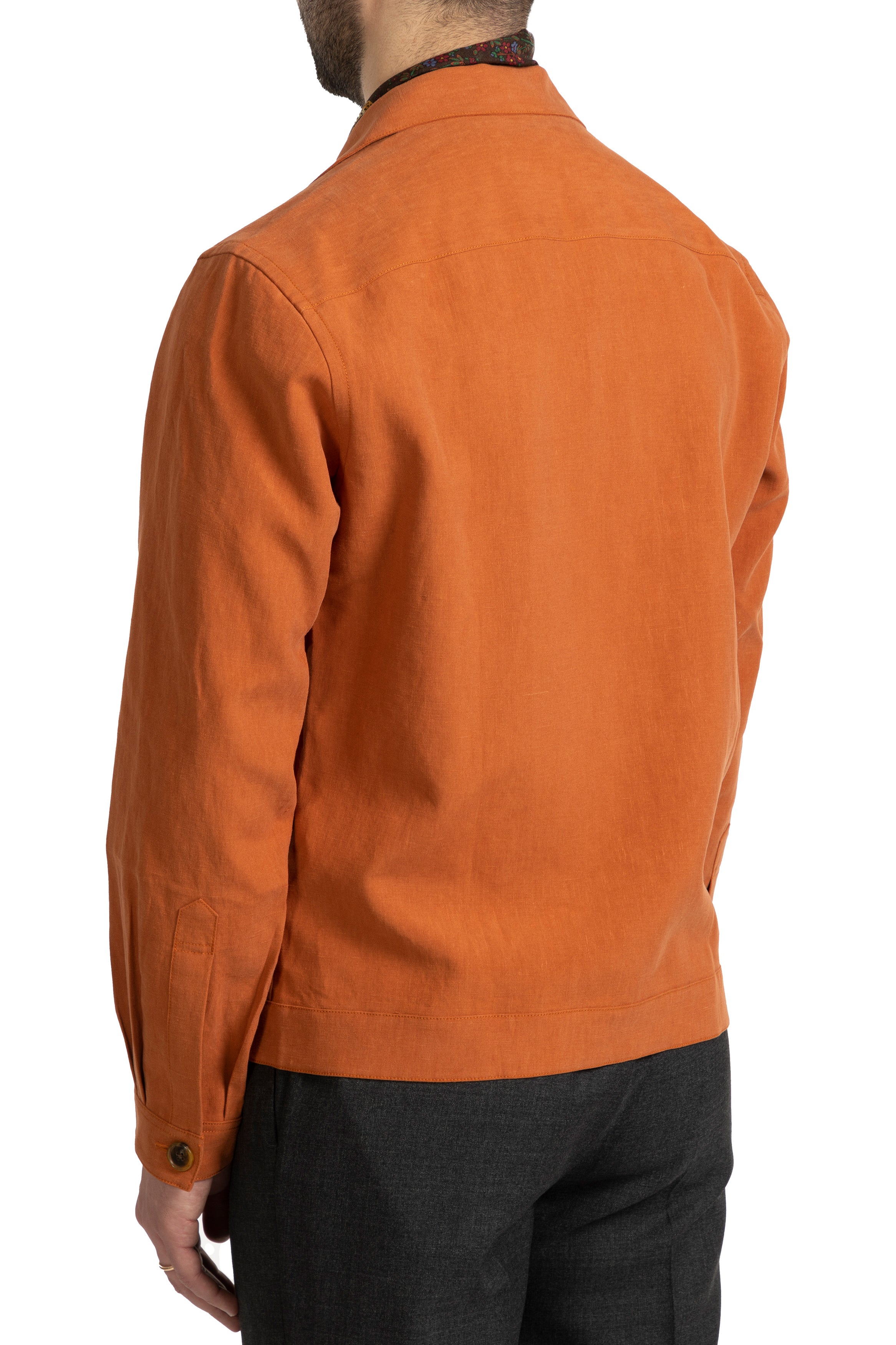 The Armoury Light Orange Linen 3 Pocket Blouson