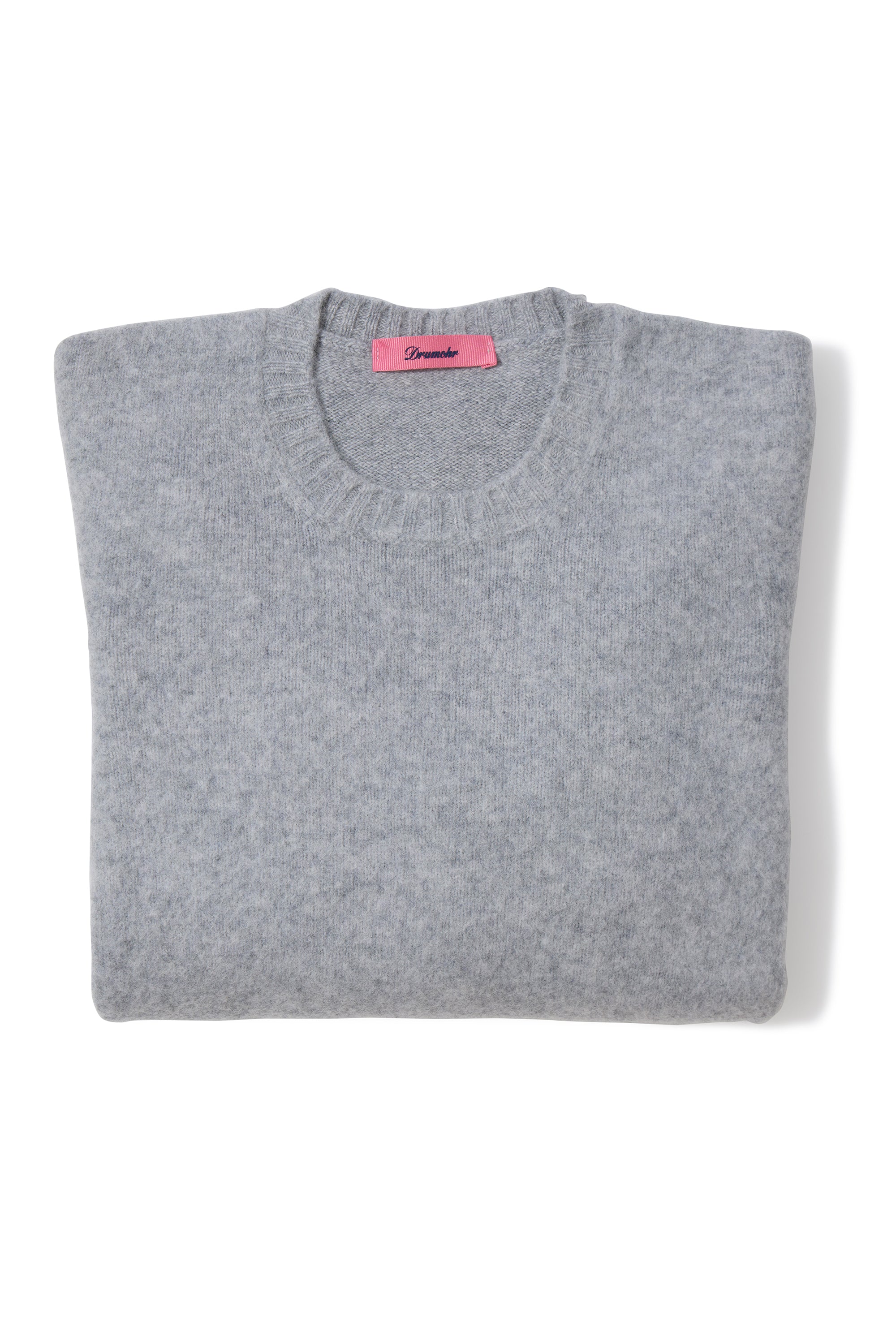 The Armoury by Drumohr Grey Brushed Lambswool Crewneck Sweater