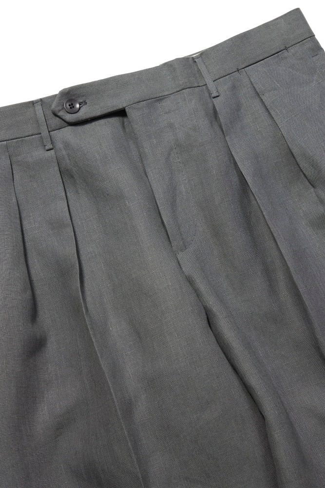 Rota 0101P Grey Linen Double Pleat Trousers
