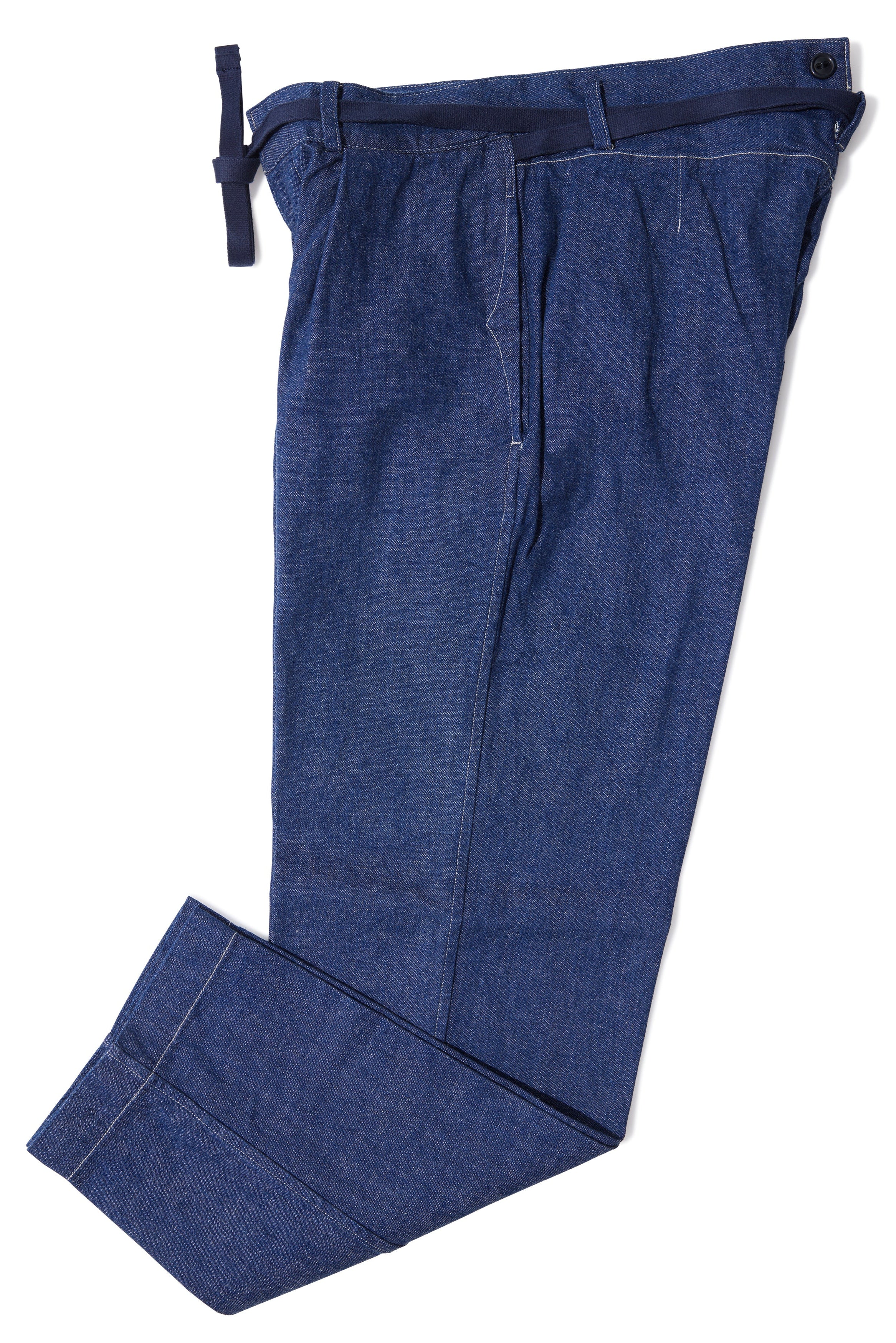 Cohérence Alain Indigo Selvedge Yacht Canvas Cotton Trousers