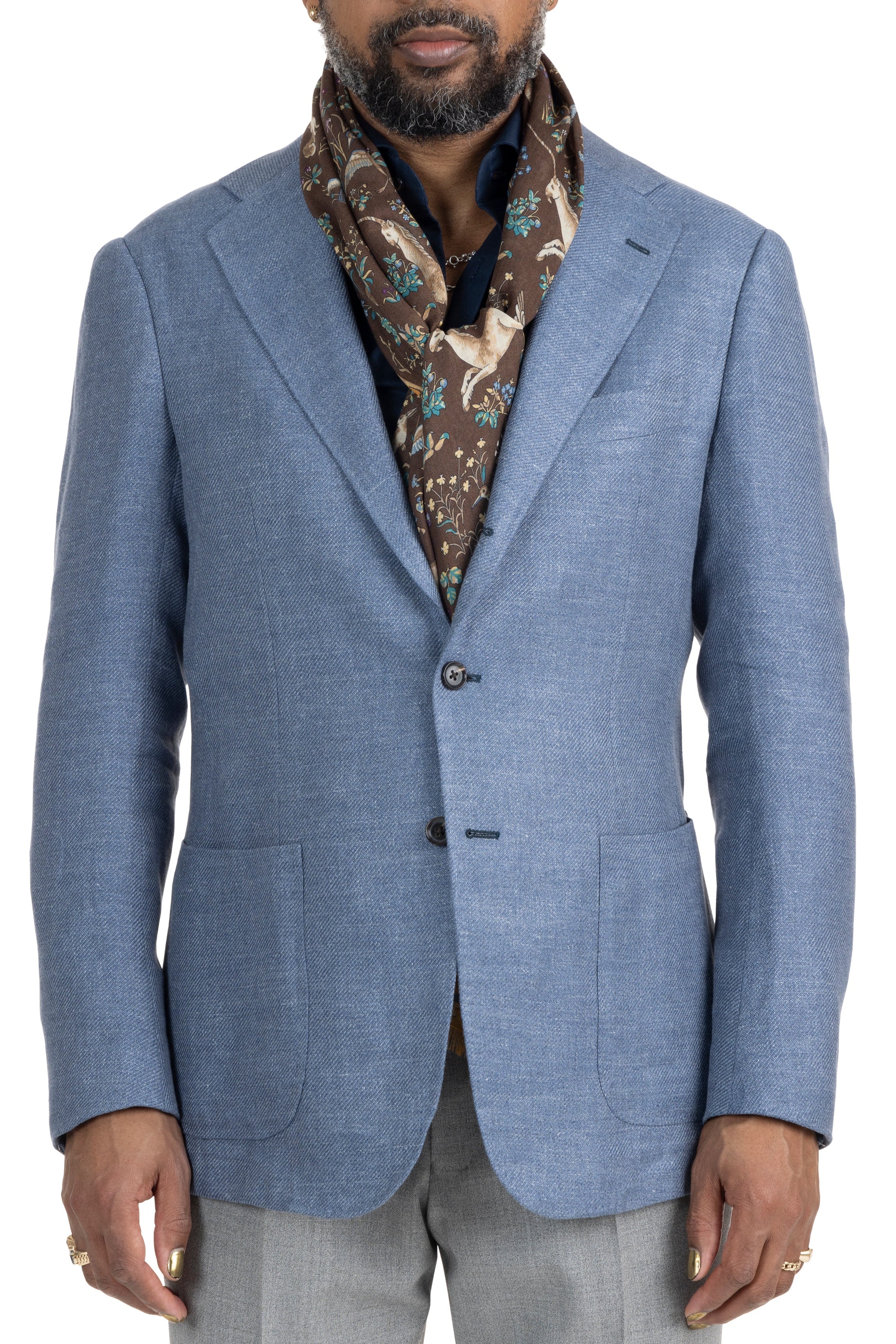 The Armoury Model 3 Light Blue Linen/Wool/Silk Sport Coat