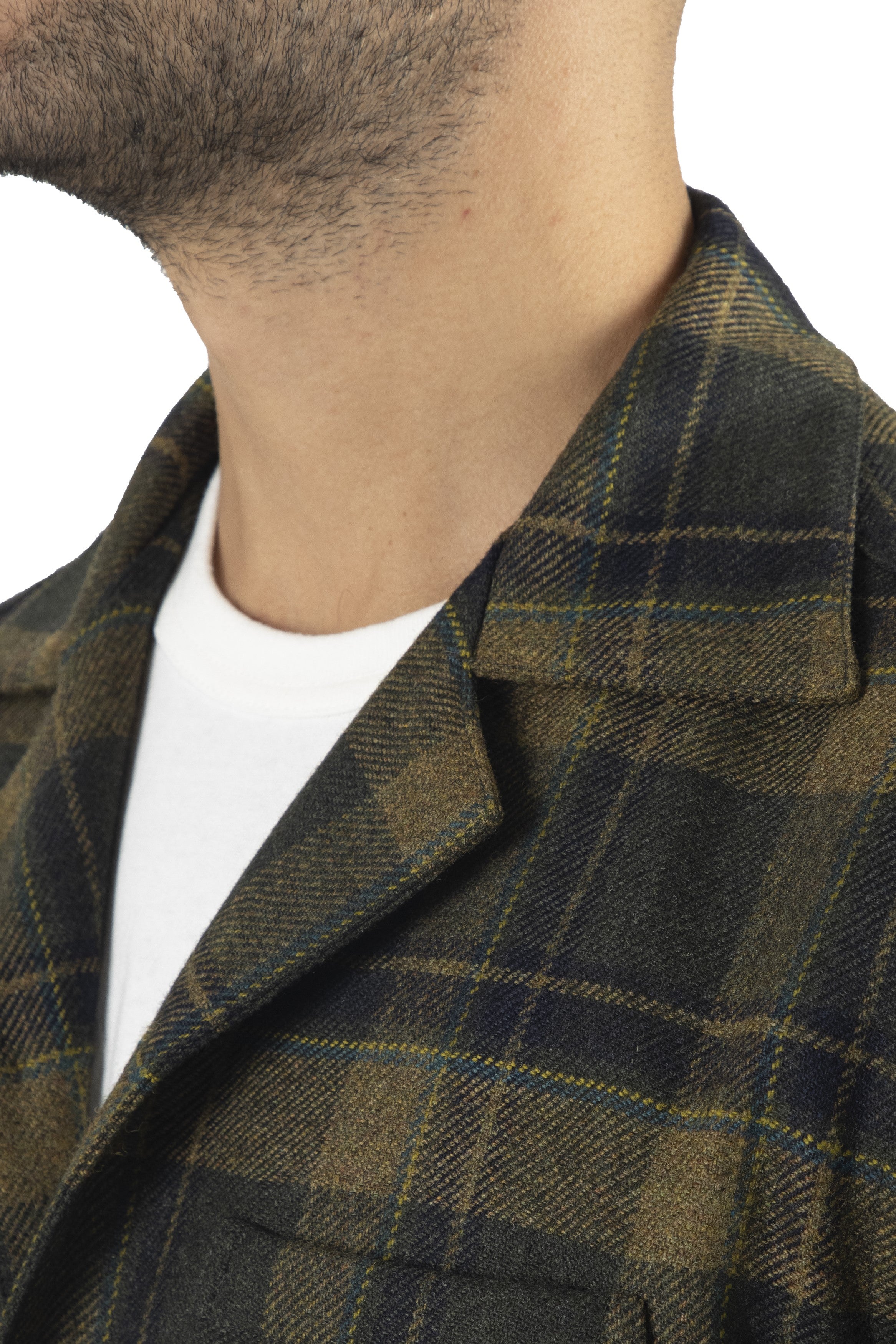 The Armoury Rustic Yellow/Hickory/Hunter Green Check Wool 3 Pocket Blouson