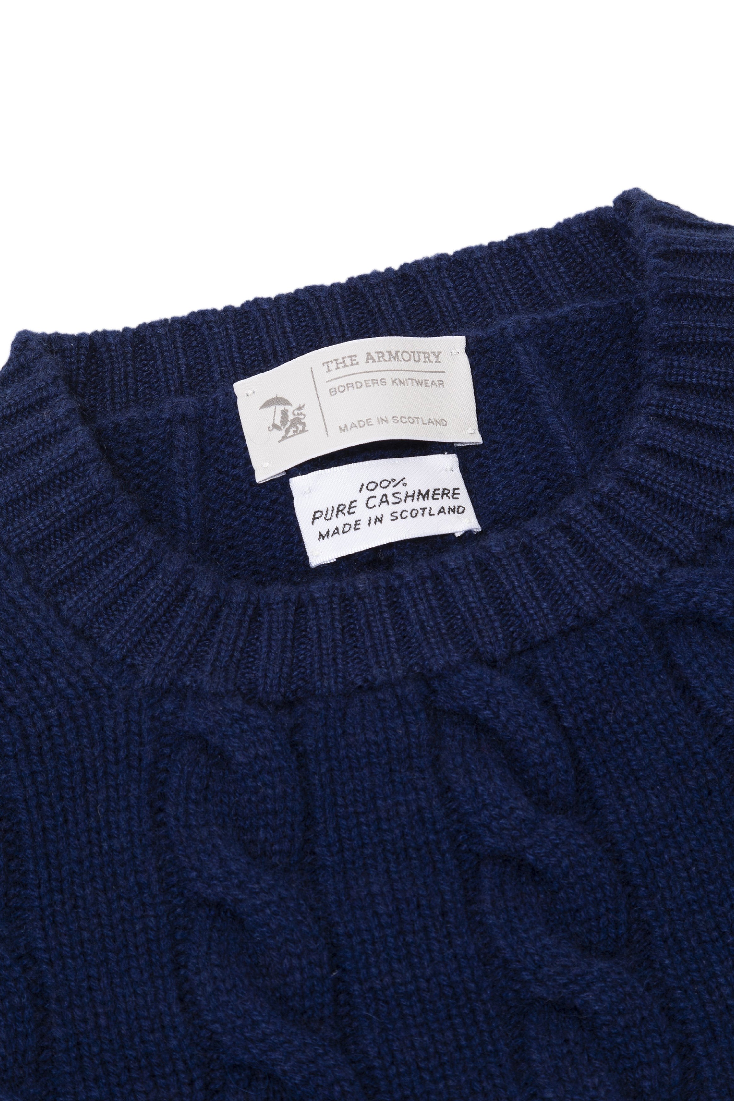 The Armoury Ink Cashmere Cable-knit Crewneck Sweater