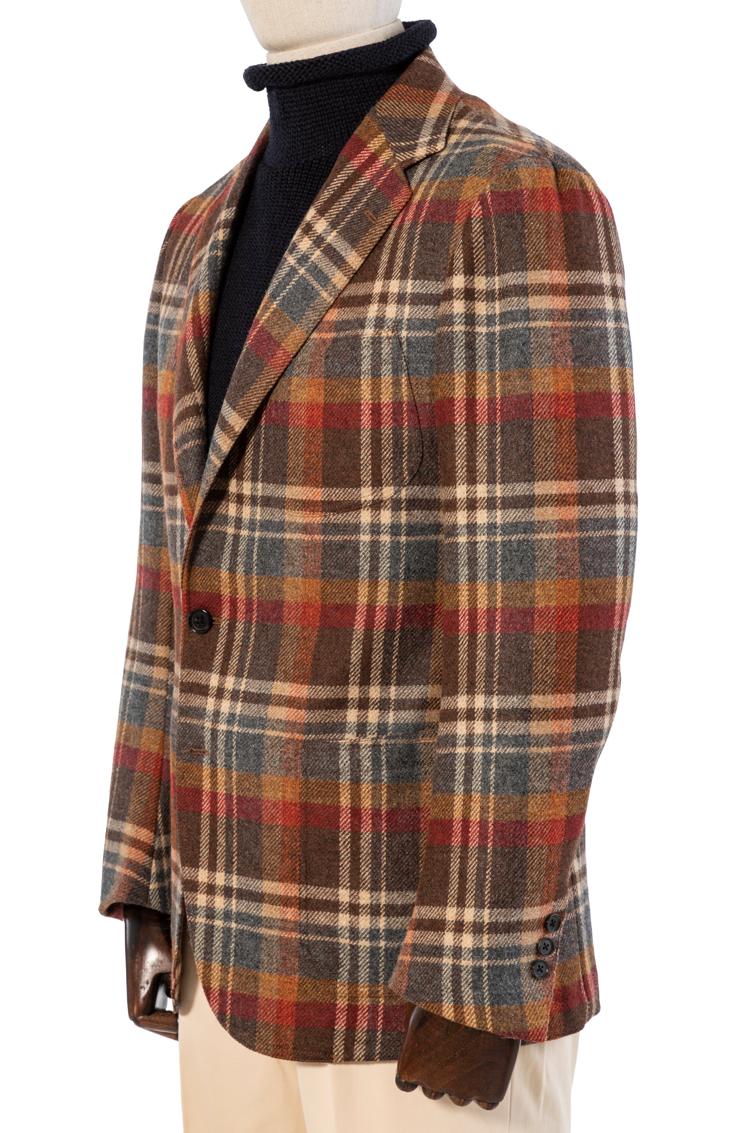 The Armoury Model 12 Red Brown Wool Check Sport Coat