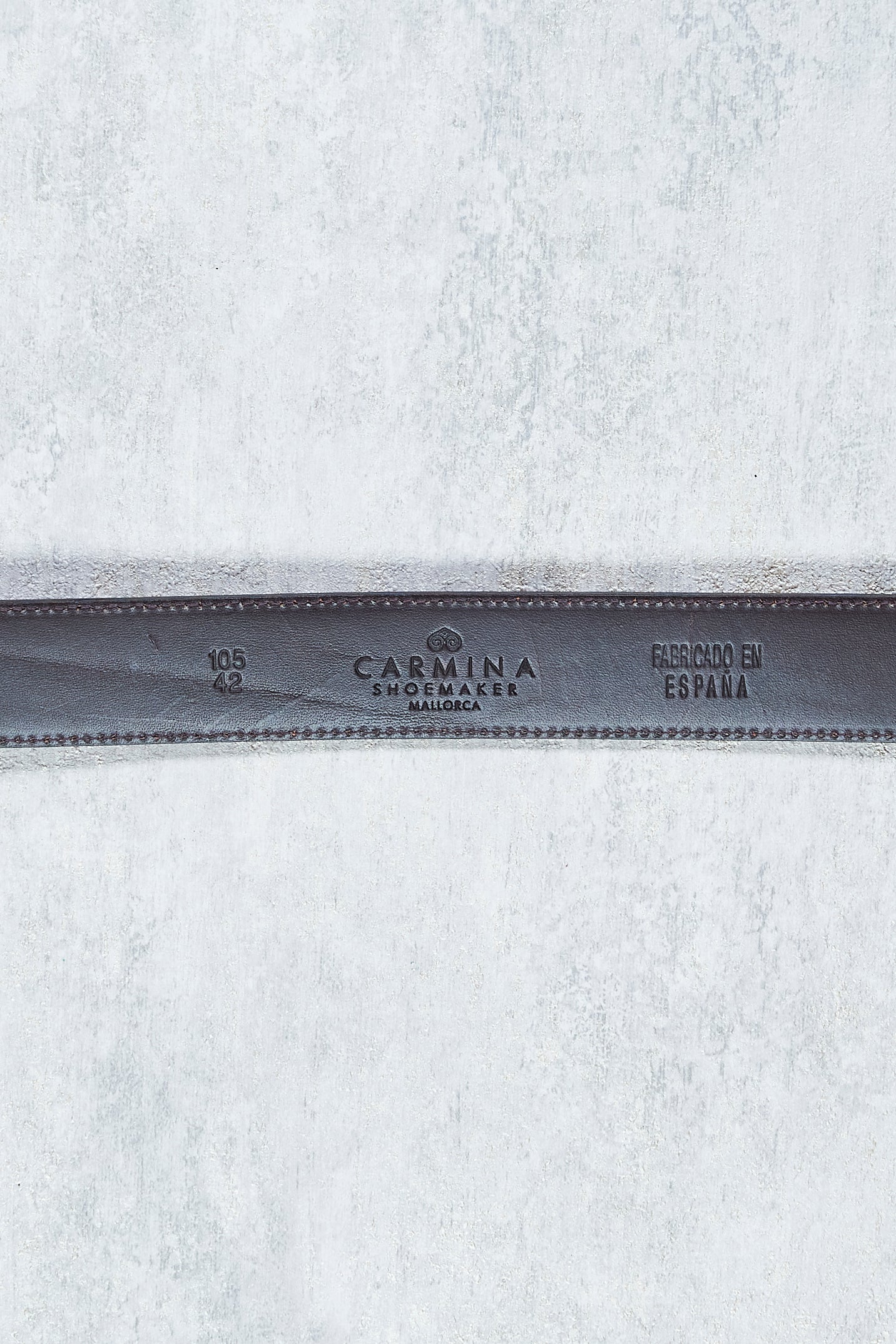 Carmina C02571-001 Brown Vegano Calf with Nickel Buckle Belt