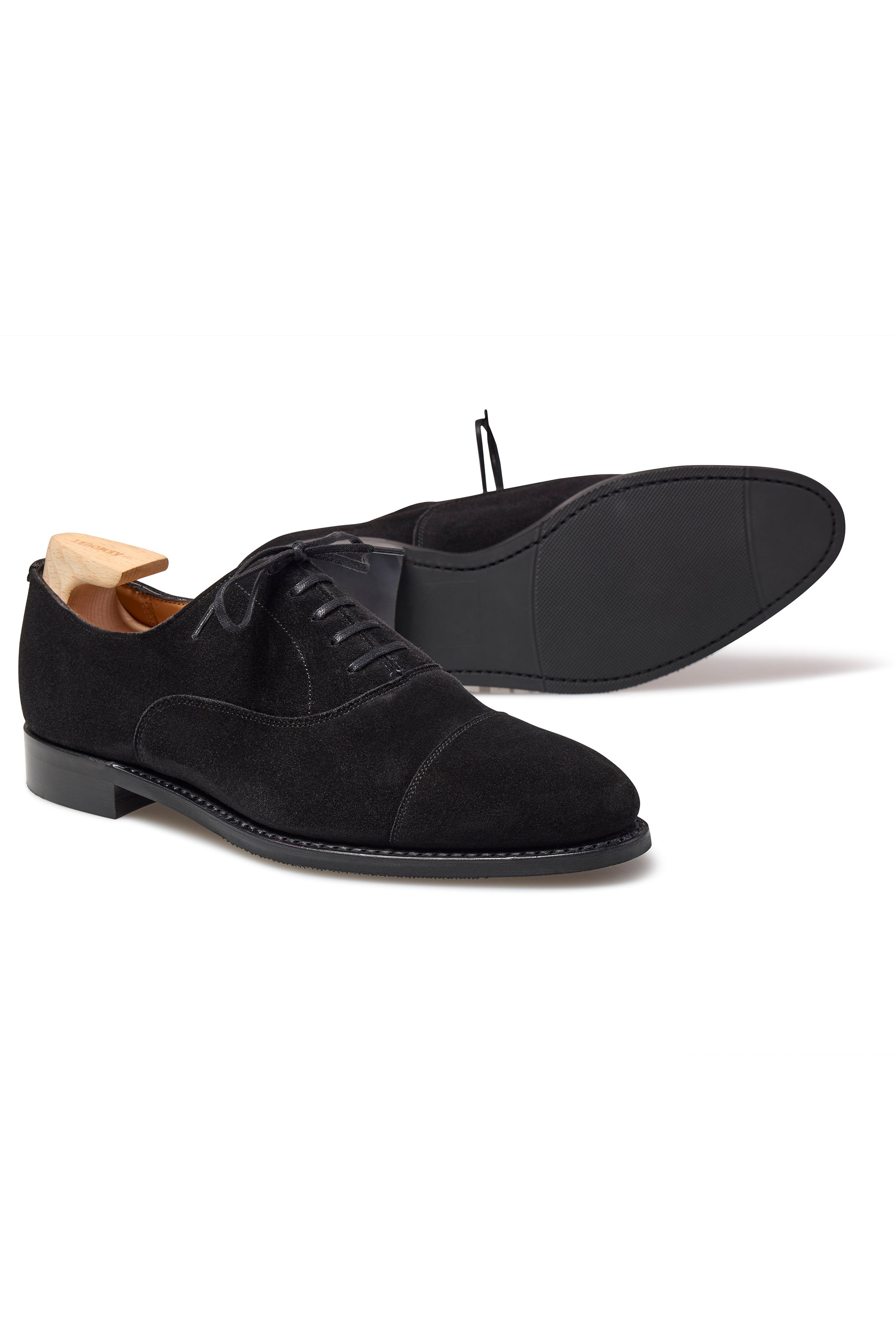 The Armoury FS5 Berkeley Black Suede Cap Toe Oxford Shoes *factory seconds*