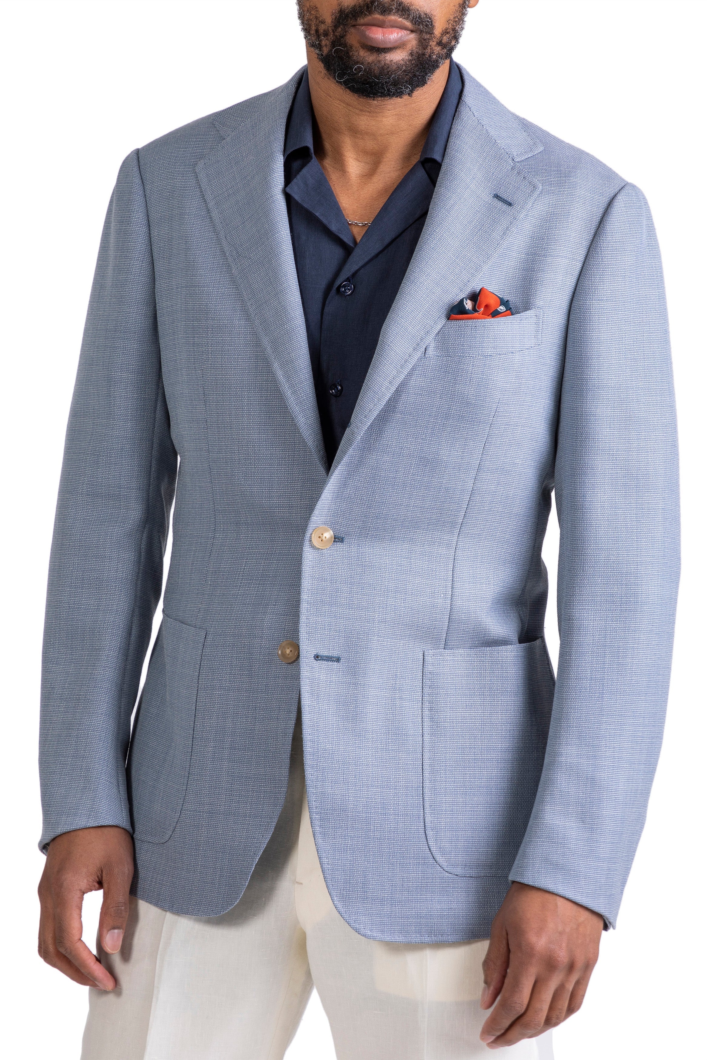 The Armoury Model 3 Blue Super 120's Wool-Mohair Sport Coat
