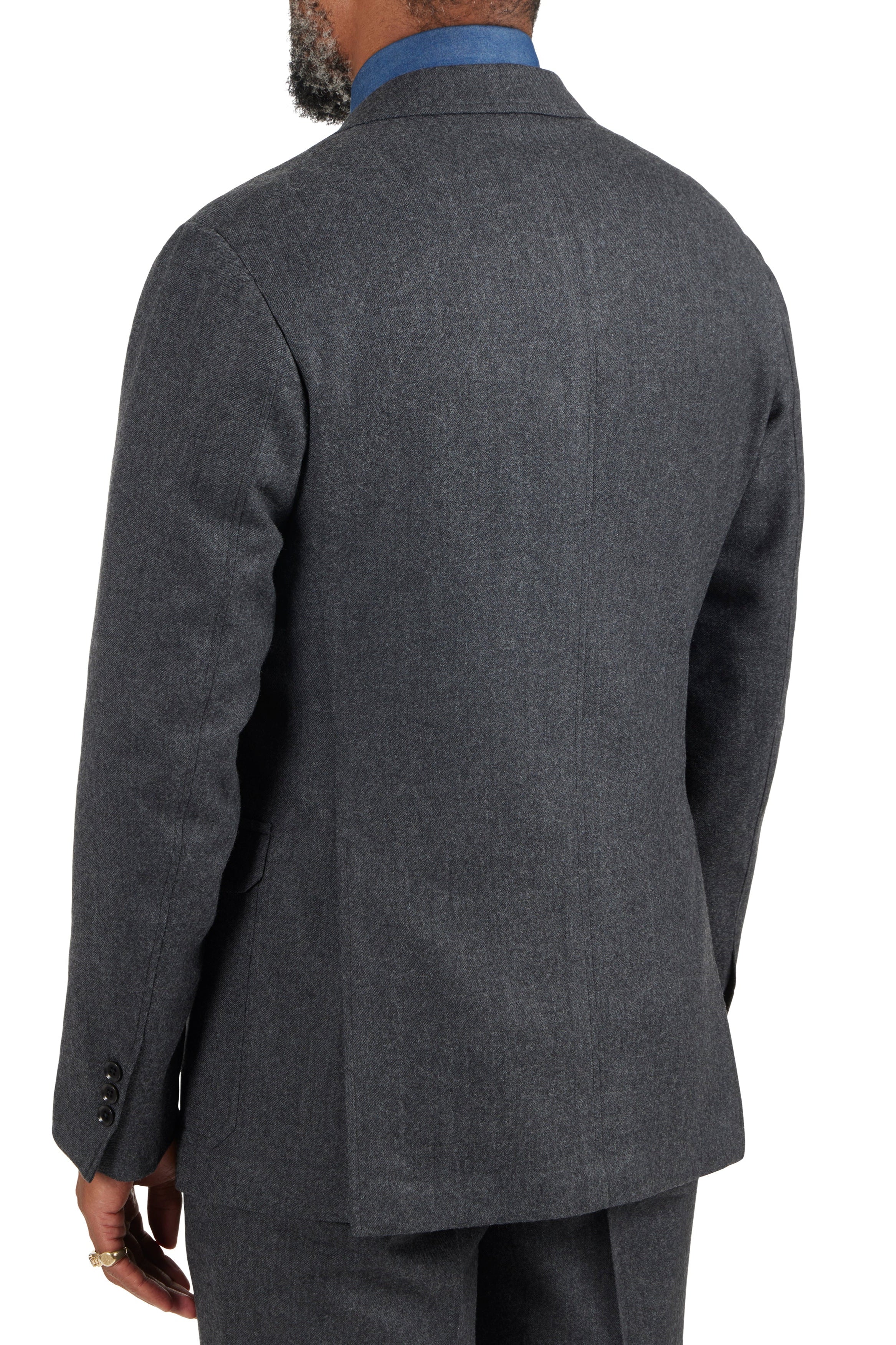 The Armoury Model 11A Charcoal RE023F31B Flannel Suit