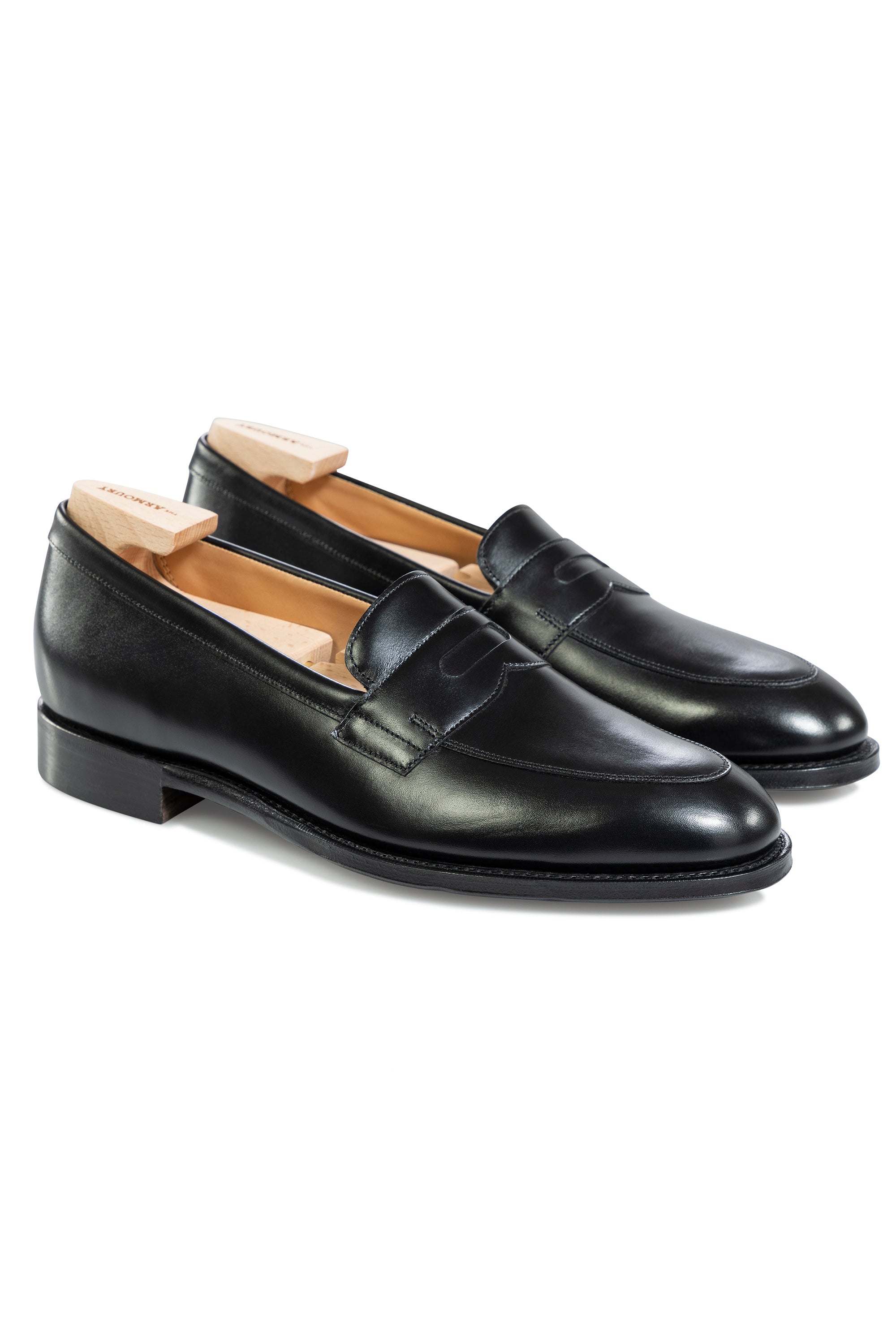 The Armoury Duane II Black Calf Penny Loafers *factory seconds*