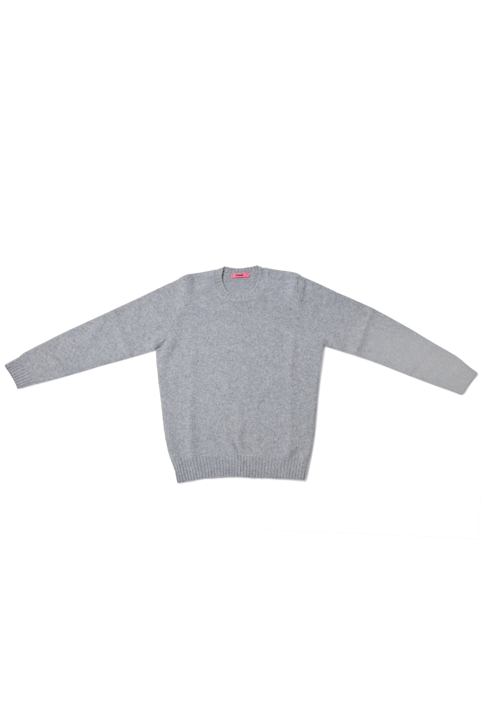 The Armoury by Drumohr Grey Brushed Lambswool Crewneck Sweater