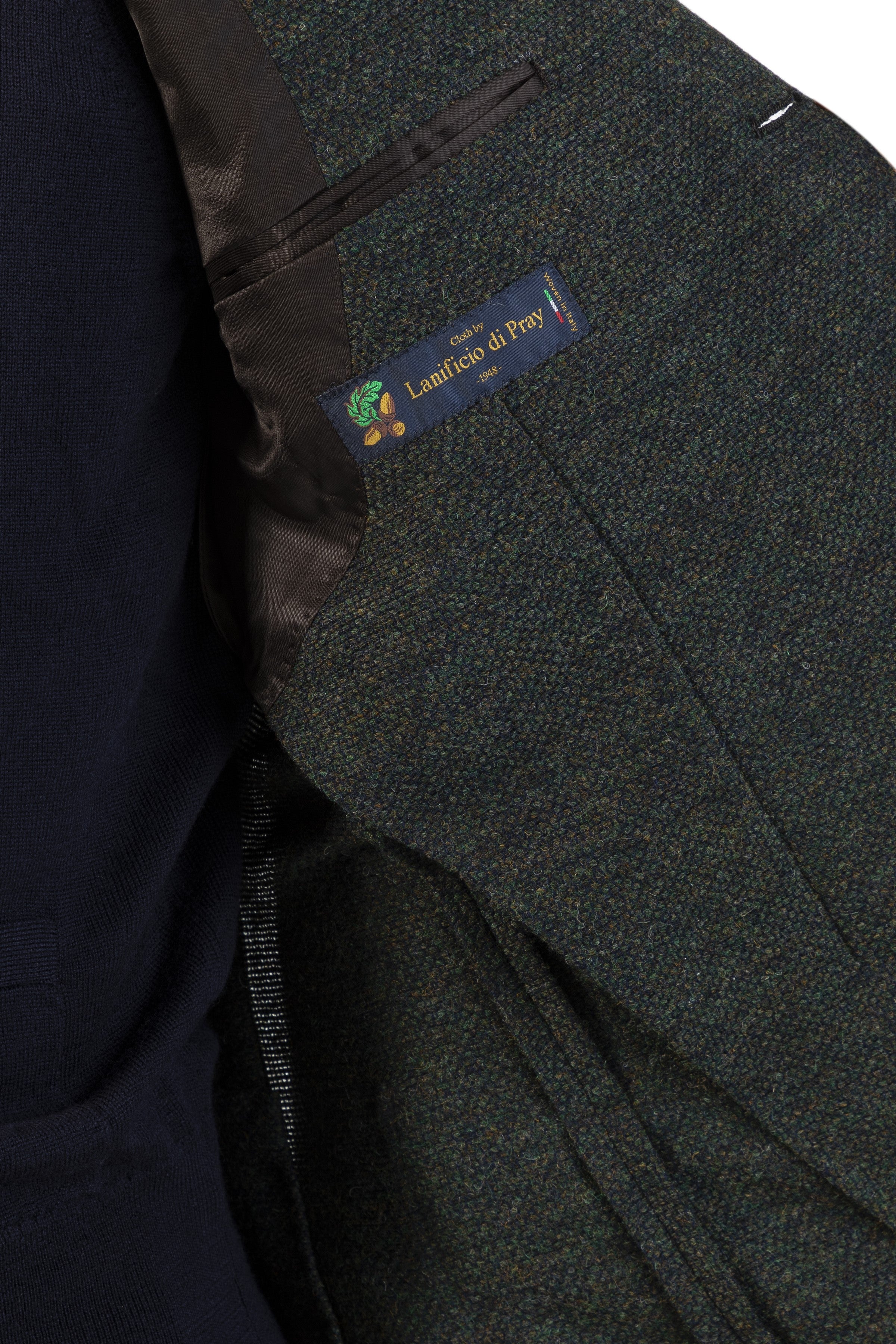 The Armoury by Ring Jacket Model 3 Olive Di Pray Leno Weave Shetland Wool Sport Coat