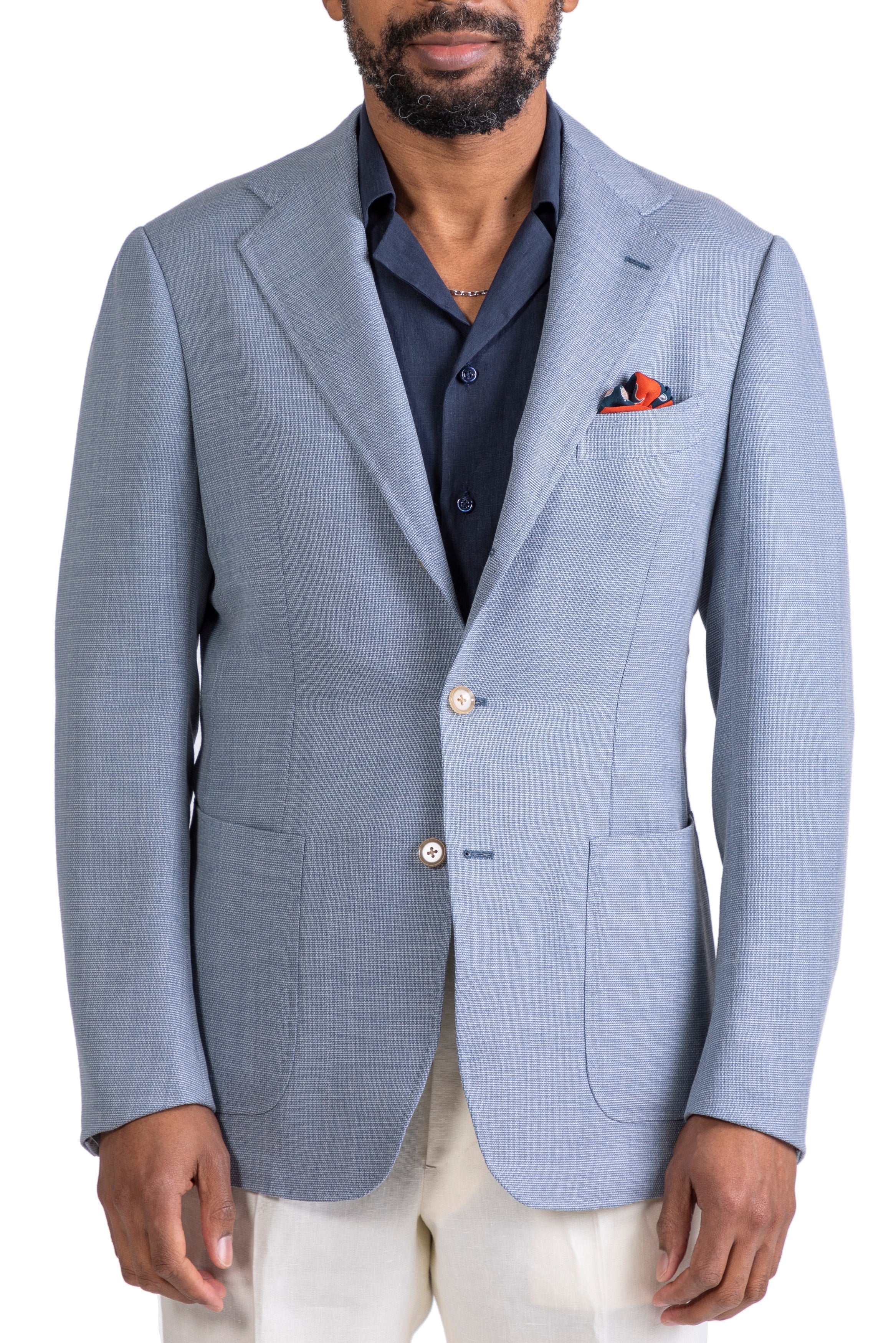 The Armoury Model 3 Blue Super 120's Wool-Mohair Sport Coat