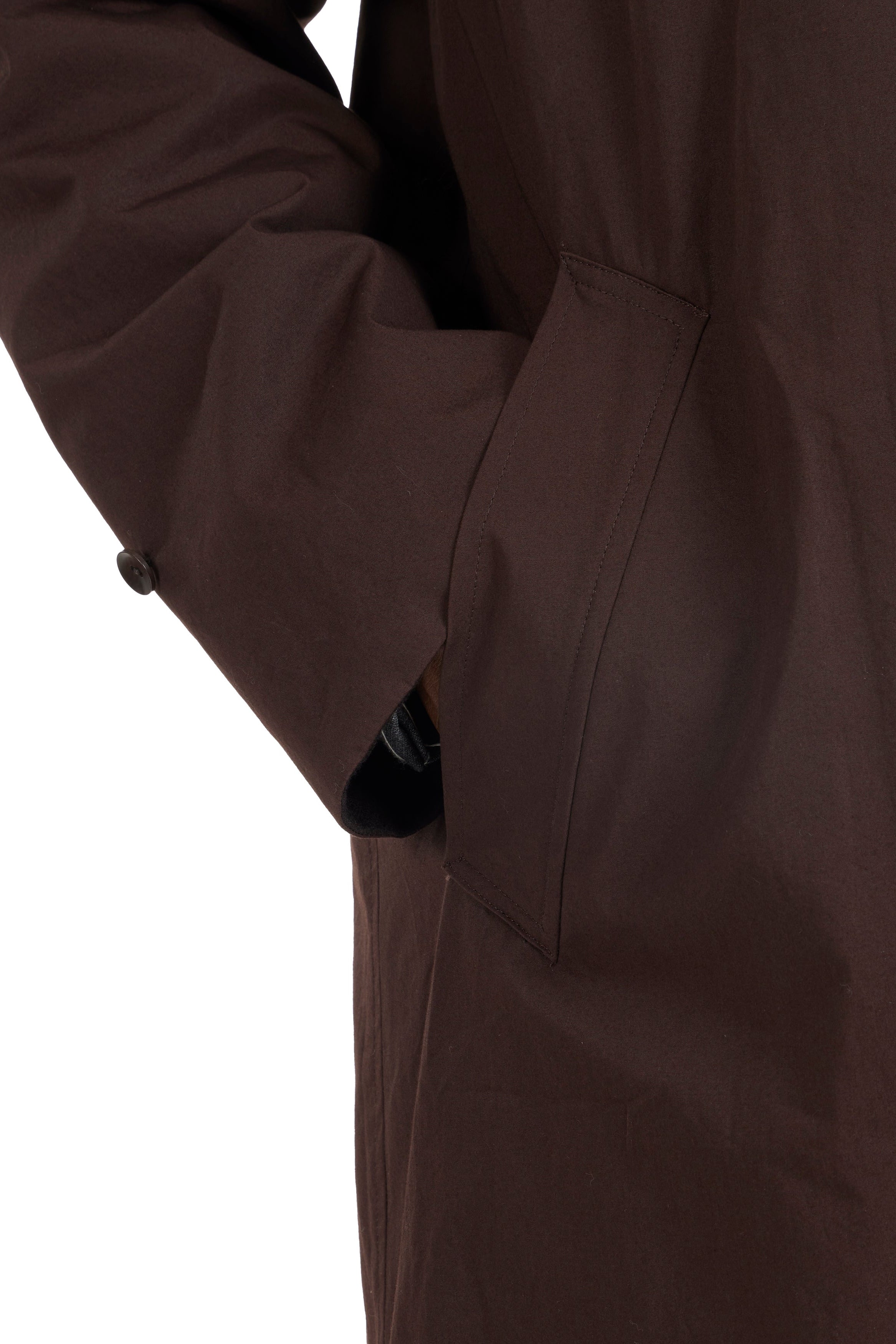 Cohérence RUIZ-FLC Brown Weather Resistant Cotton Cashmere Light Coat