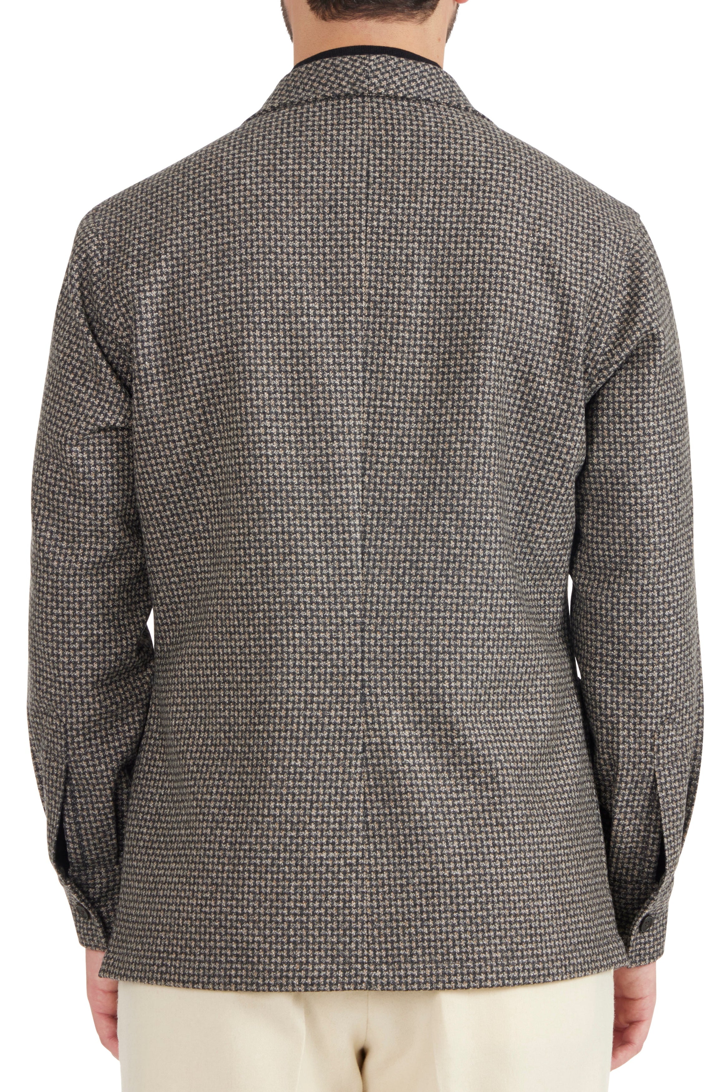 The Armoury by Ascot Chang 11-A016 Beige Shawl Collar Textured Loungeman Jacket