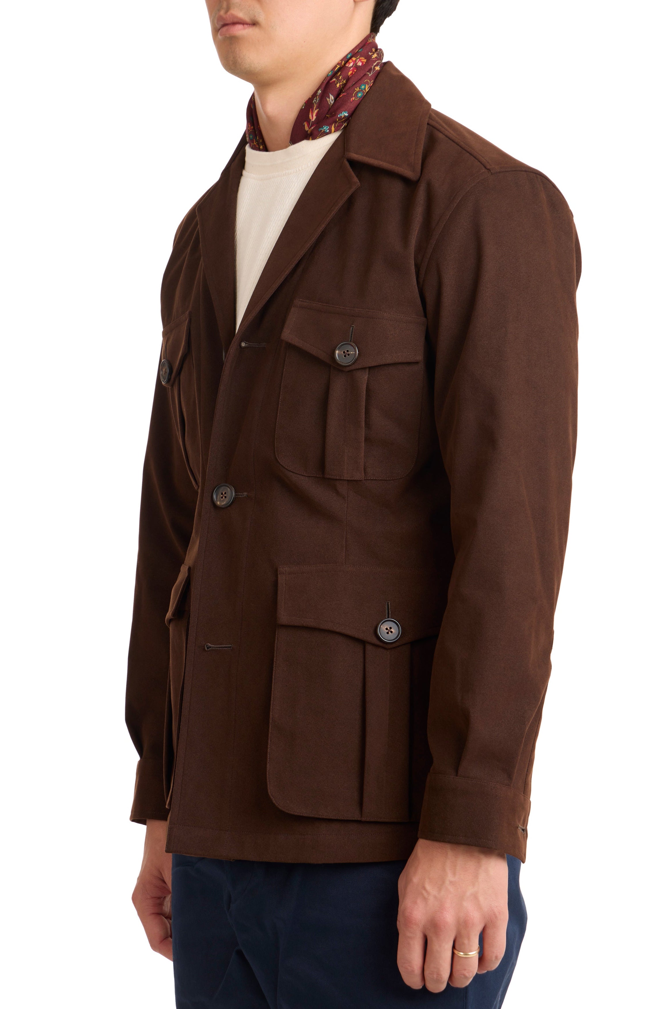 The Armoury Brown Ultrasuede Safari Jacket II *sample*