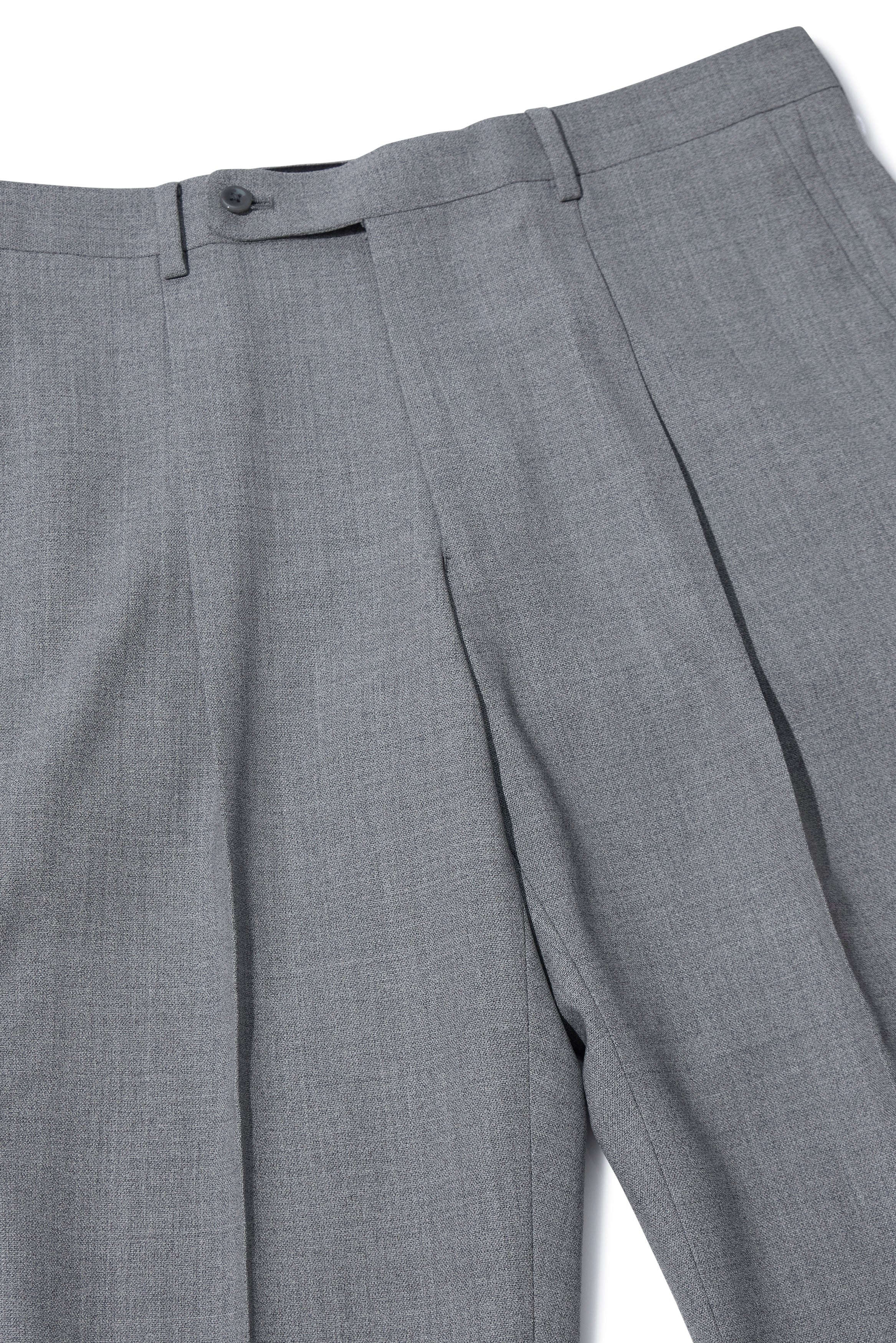 The Armoury Model B Light Grey 4-ply Wool Trousers