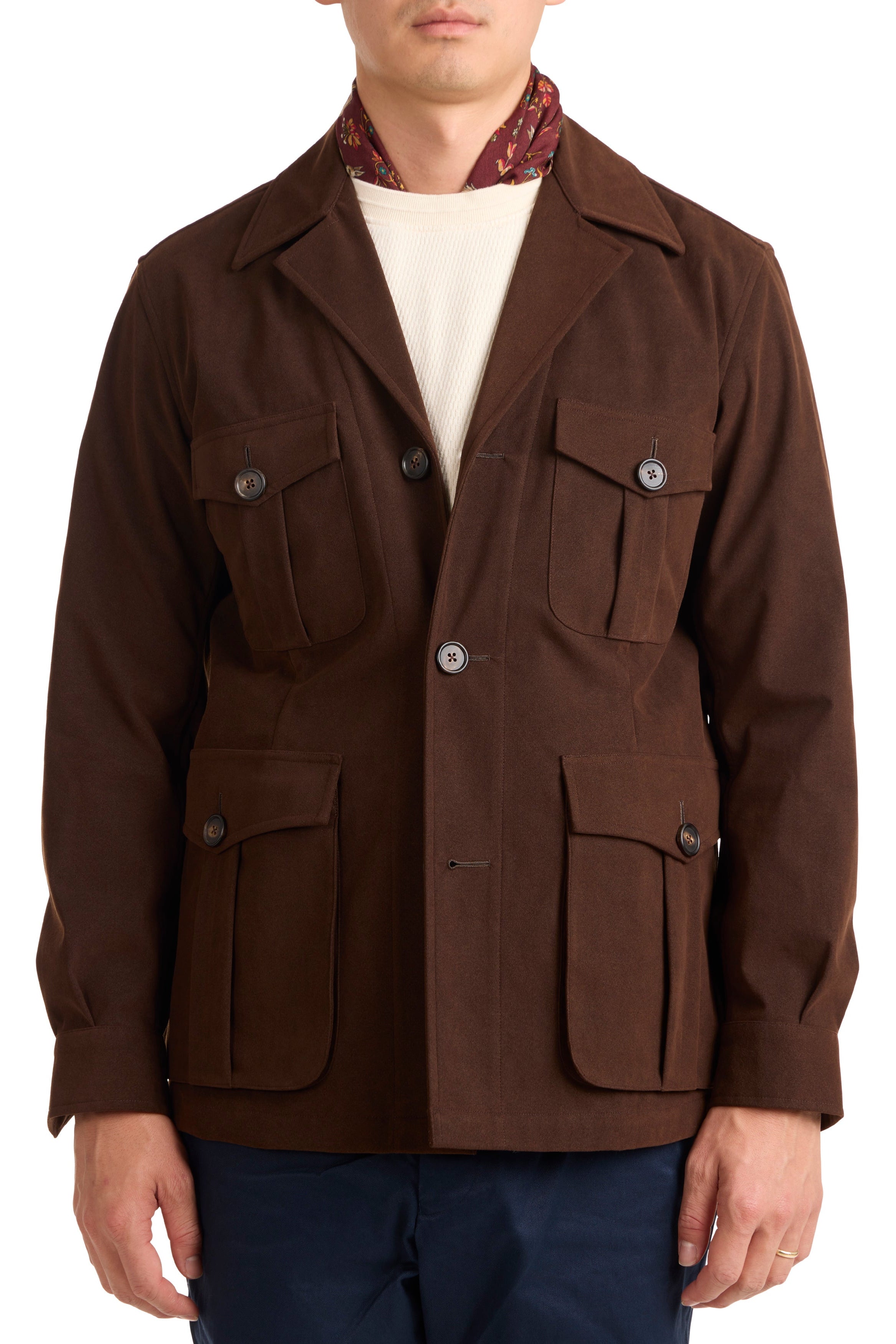 The Armoury Brown Ultrasuede Safari Jacket II *sample*